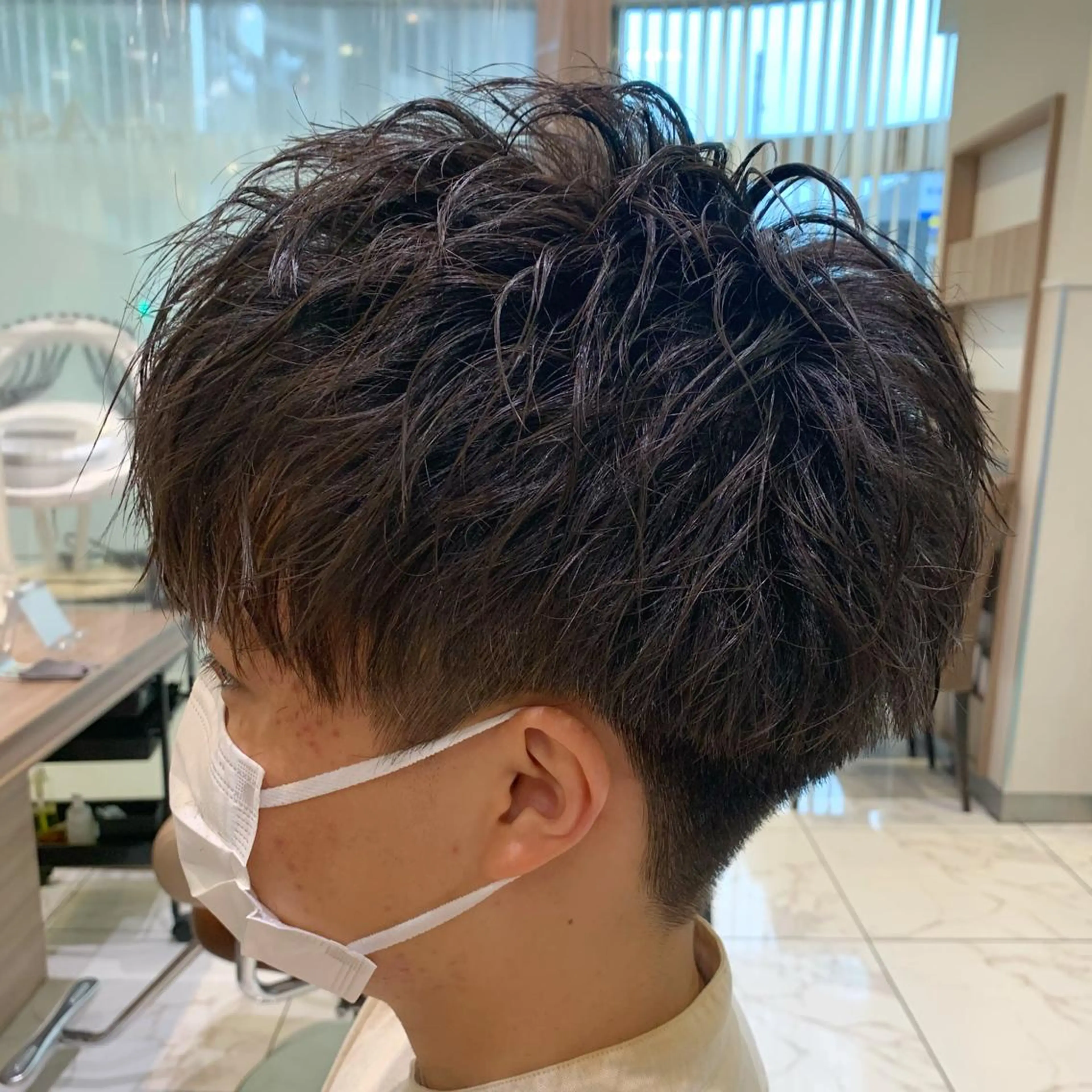 ショート メンズ カット 【メンズ縮毛矯正】 田中秀斗のヘアスタイル