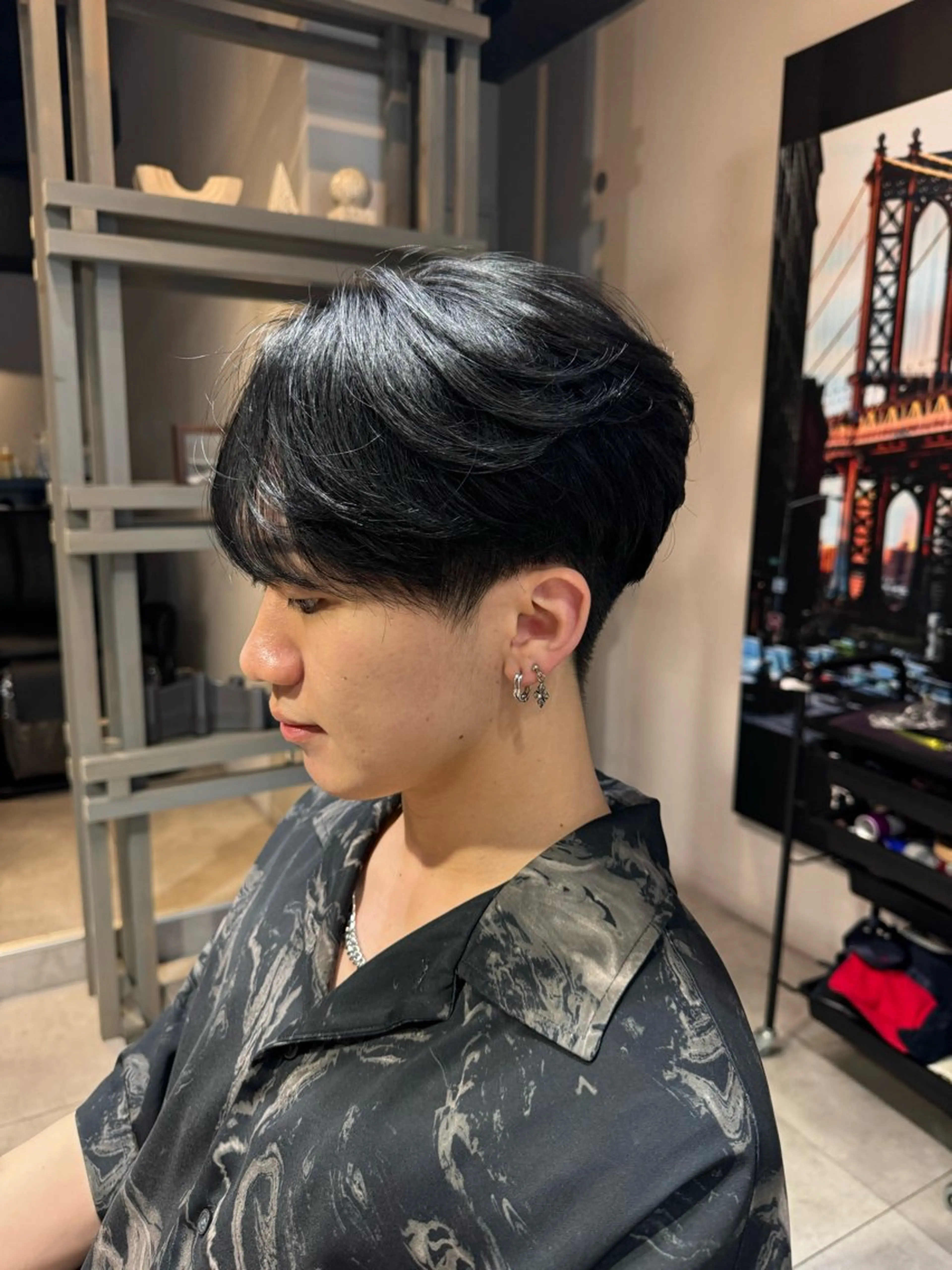 ショート カラー メンズ マッシュ シースルーマッシュ カット ヘアカラー トリートメント Dxxxx III所属・女性目線の大人 メンズ*Ayakaのヘアスタイル