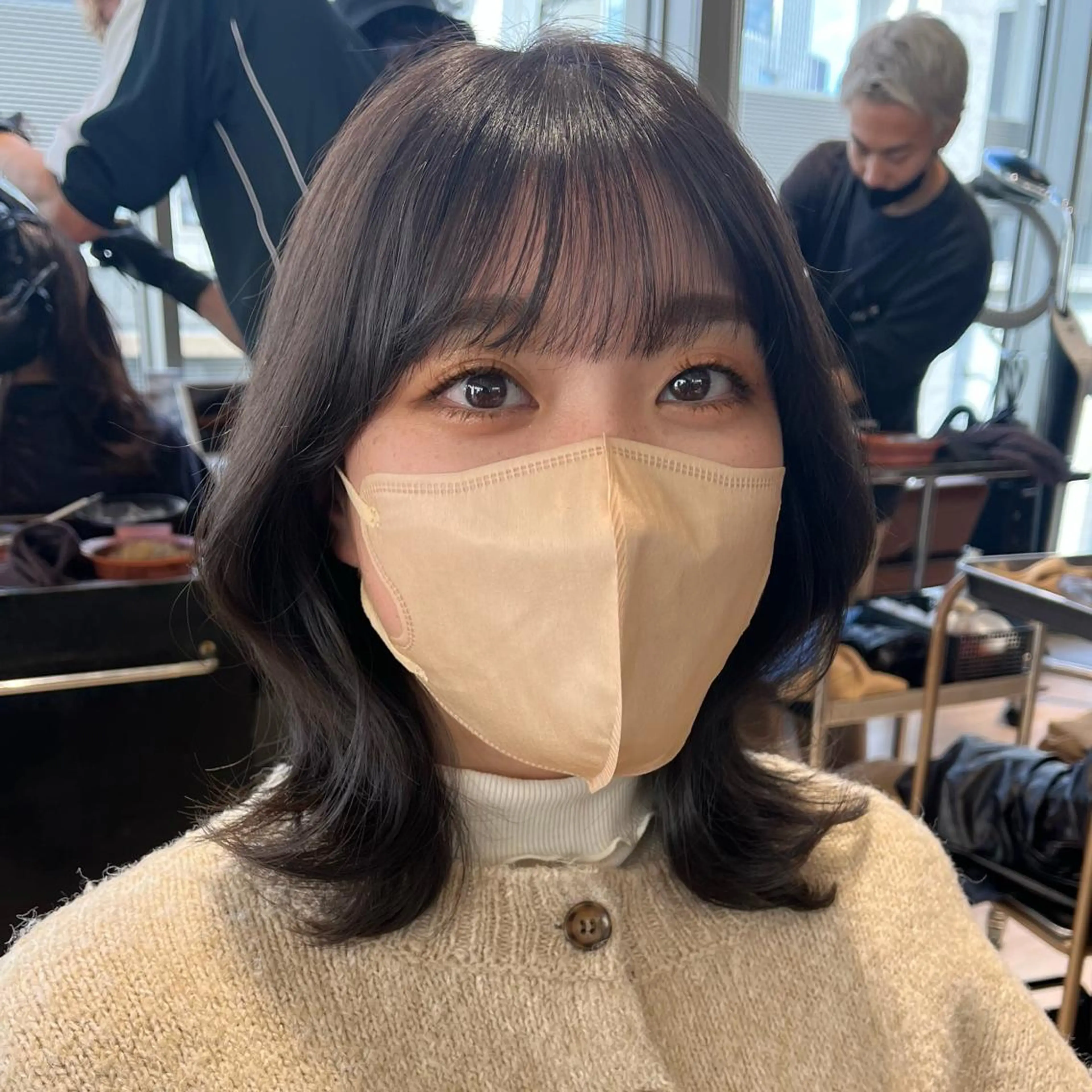 ミディアム カラー くびれヘア Je suis heureuse Tres所属・早朝セット☀️ レイヤー/Momoのヘアスタイル