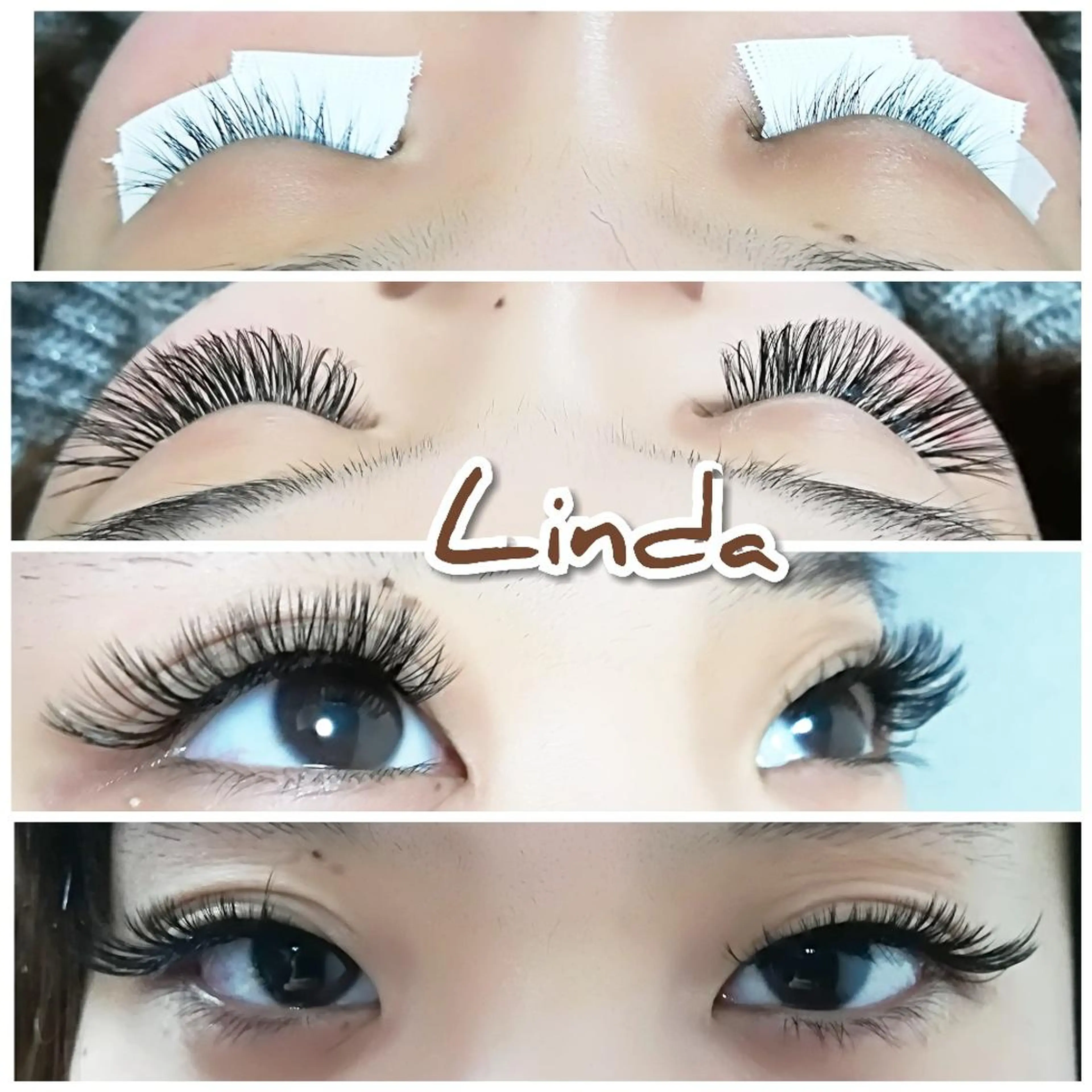 マツエク・マツパ 付け放題 目尻長め ボリュームラッシュ linda lashesのマツエク・マツパデザイン