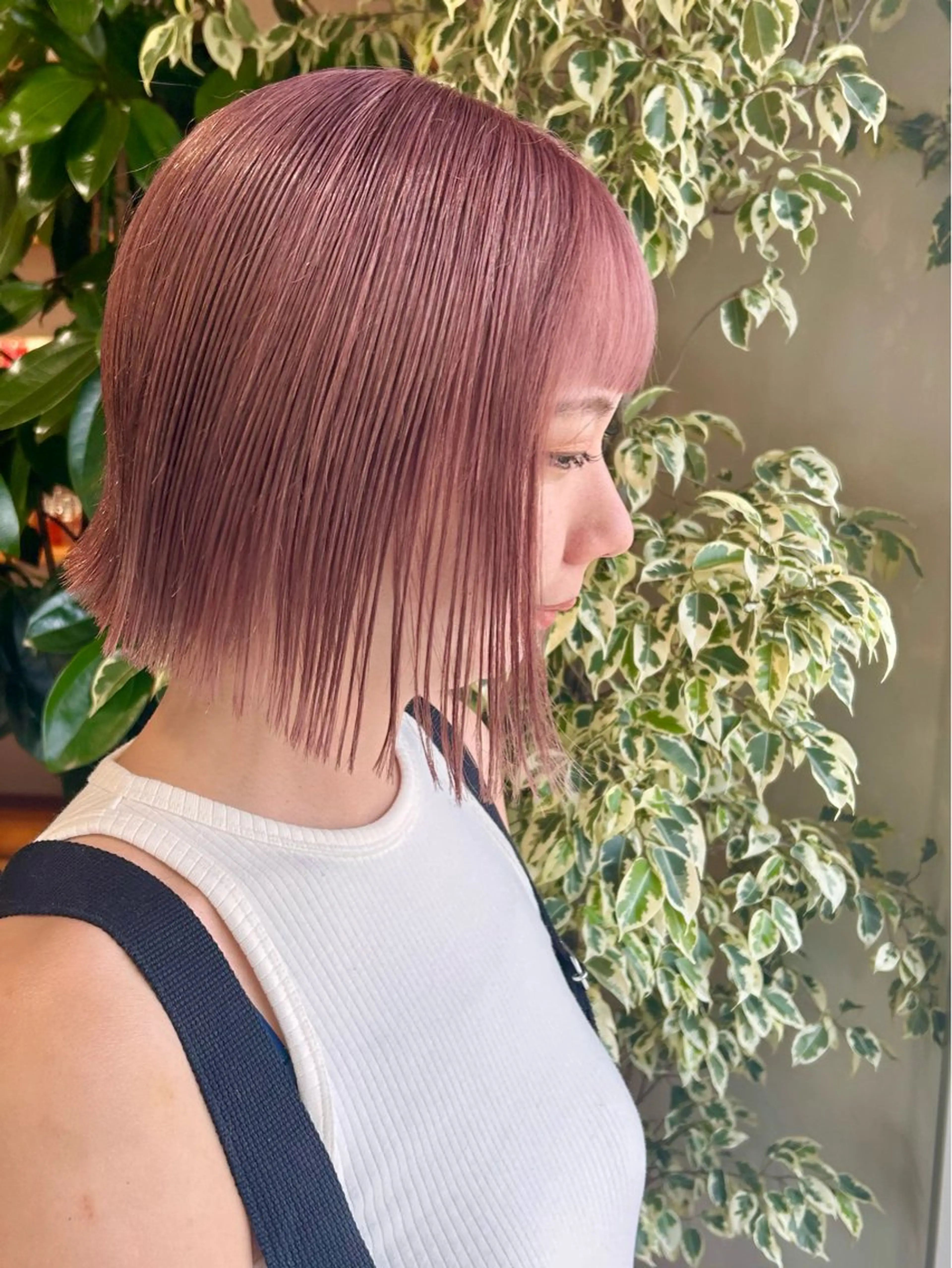 ミディアム 切りっぱなしボブ ボブ ヘアカラー 濱川 良栄のヘアスタイル