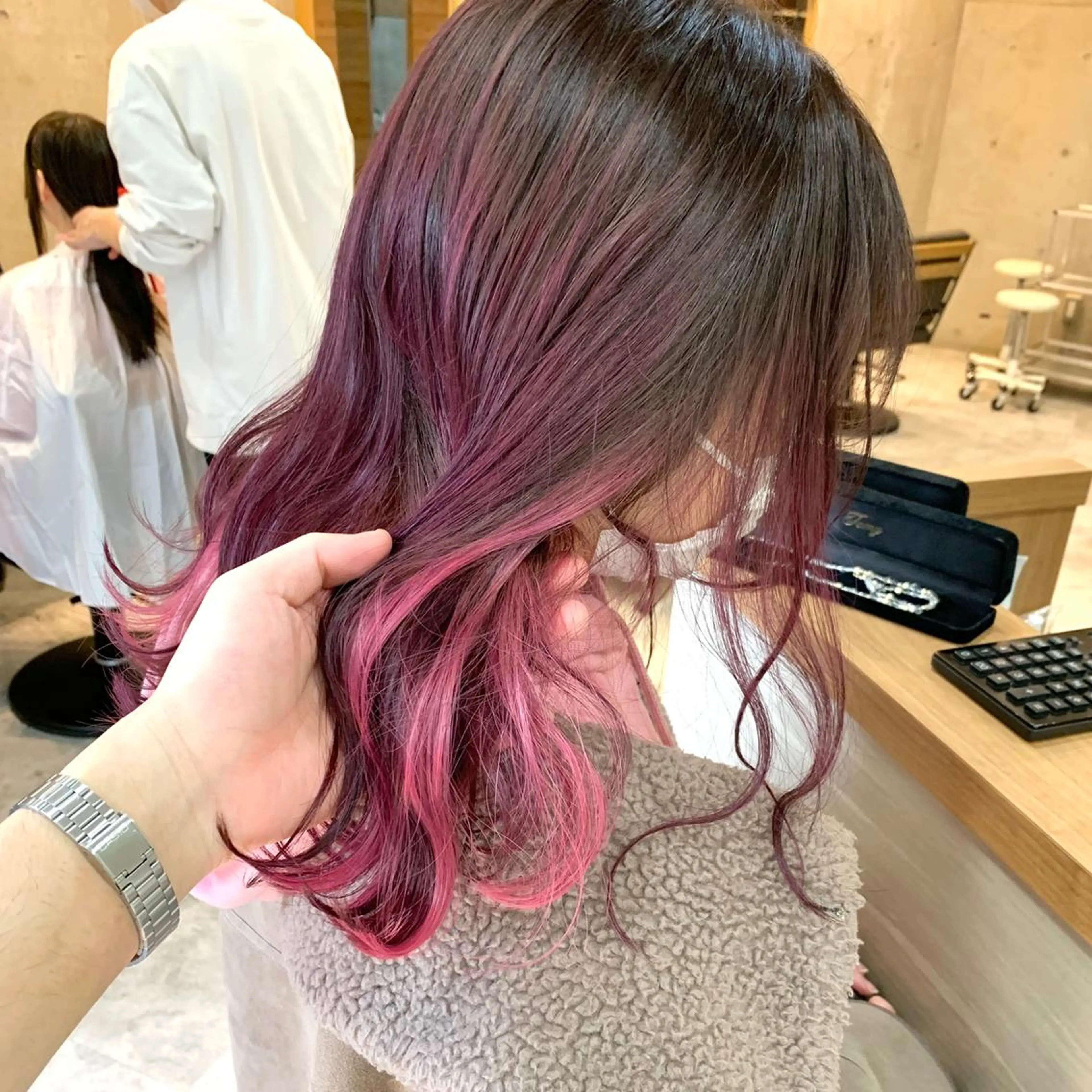 ミディアム カラー umber royce所属・ムラヨシ ショータのヘアスタイル