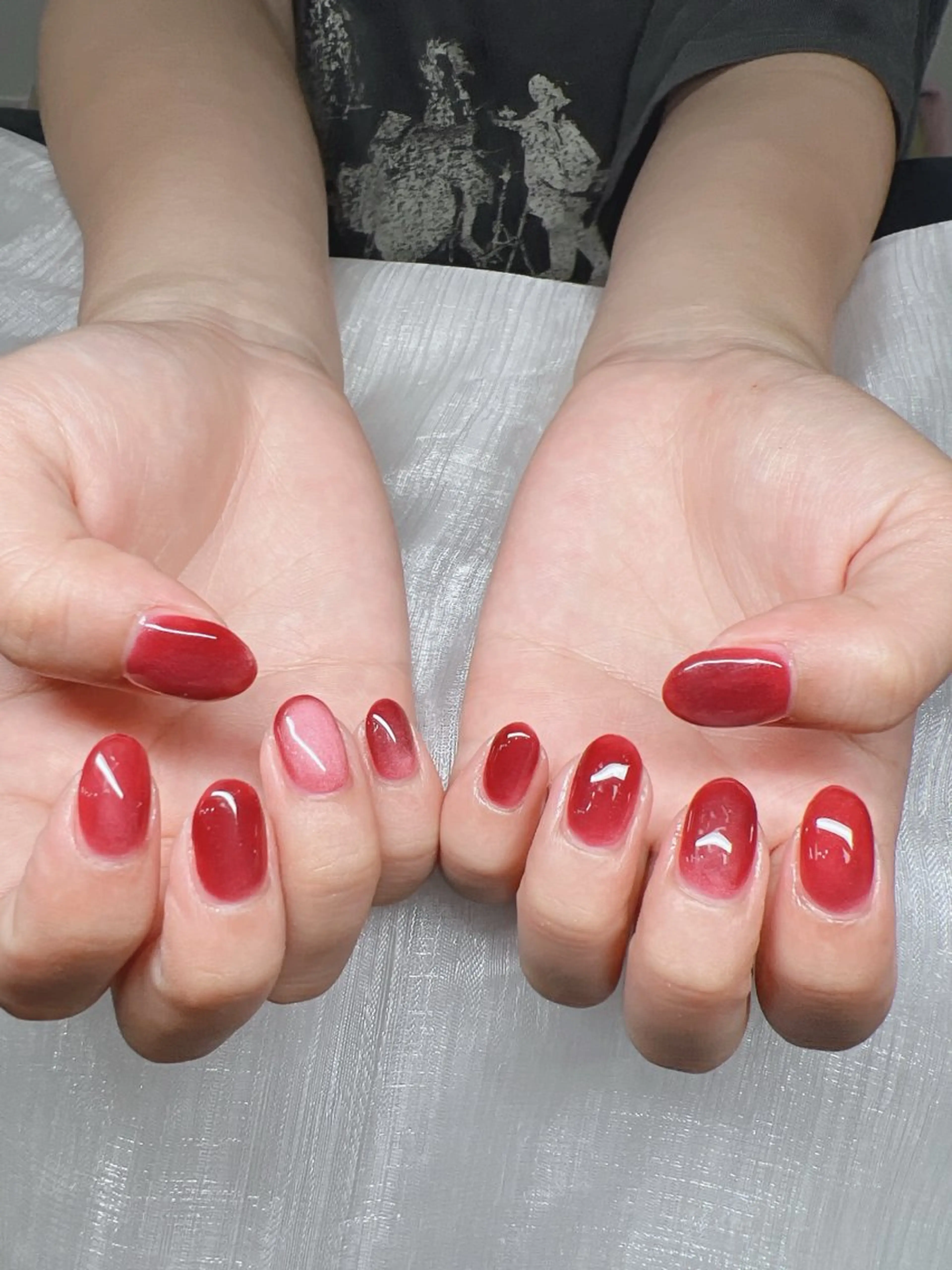 ネイル 長さ出し グラデーション キラキラネイル マグネットネイル ニュアンスネイル ハンドネイル Lee Nails チップ長さだし専門店のネイルデザイン