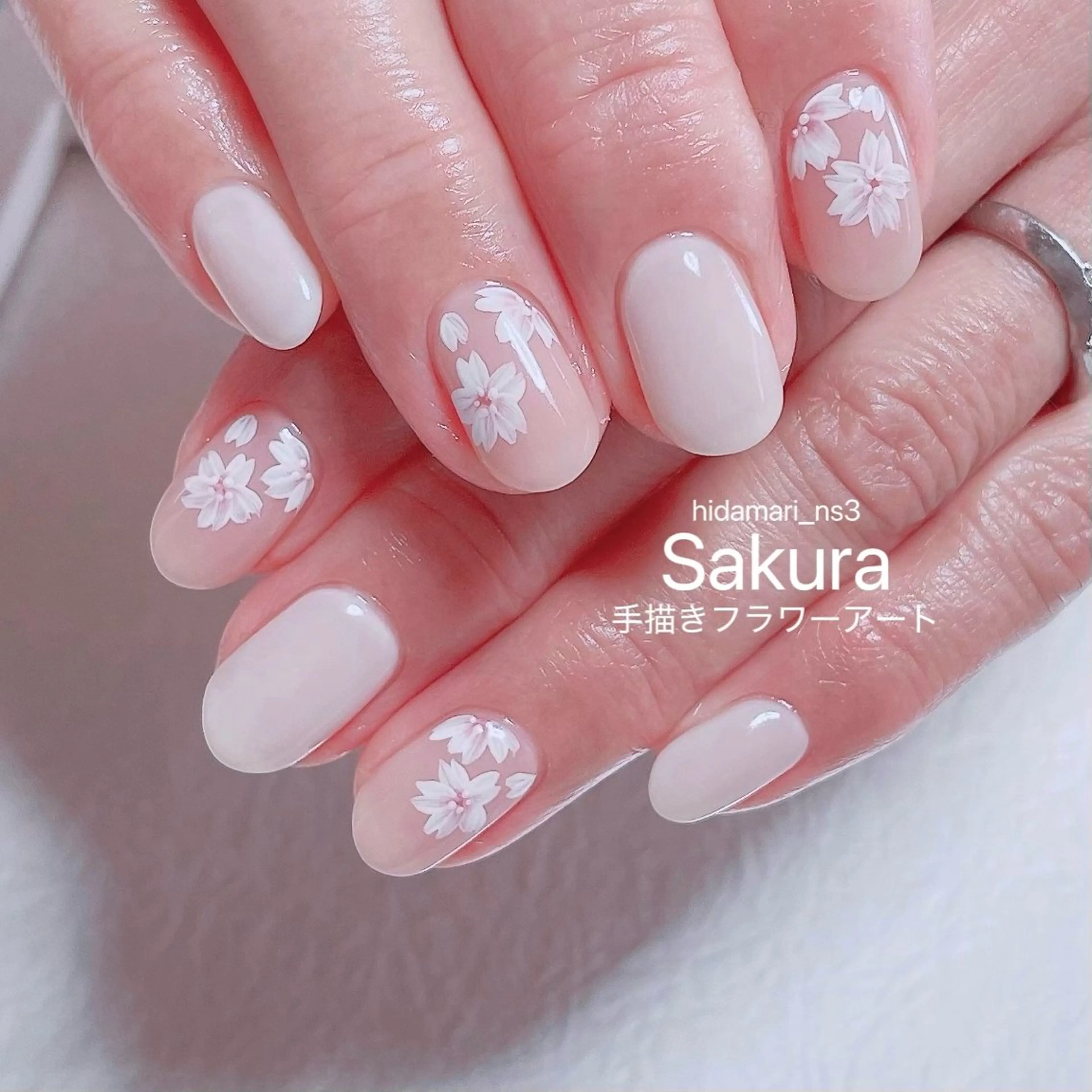 ネイル アートネイル フラワーネイル 持ち込み 春ネイル NailSalon ひだまりのネイルデザイン