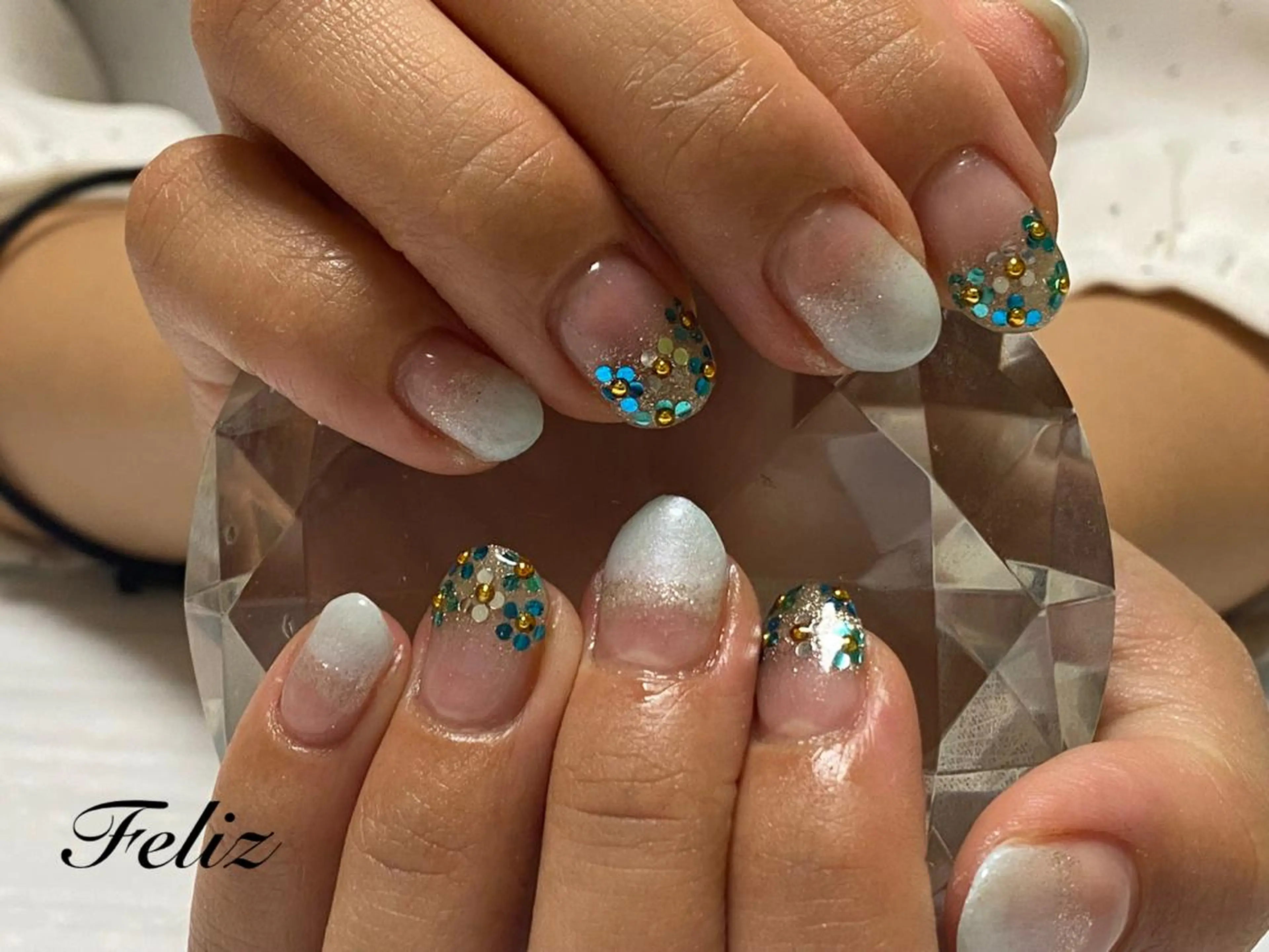 ネイル 痛ネイル/ワンホン/ フィルイン/長さだしのネイルデザイン