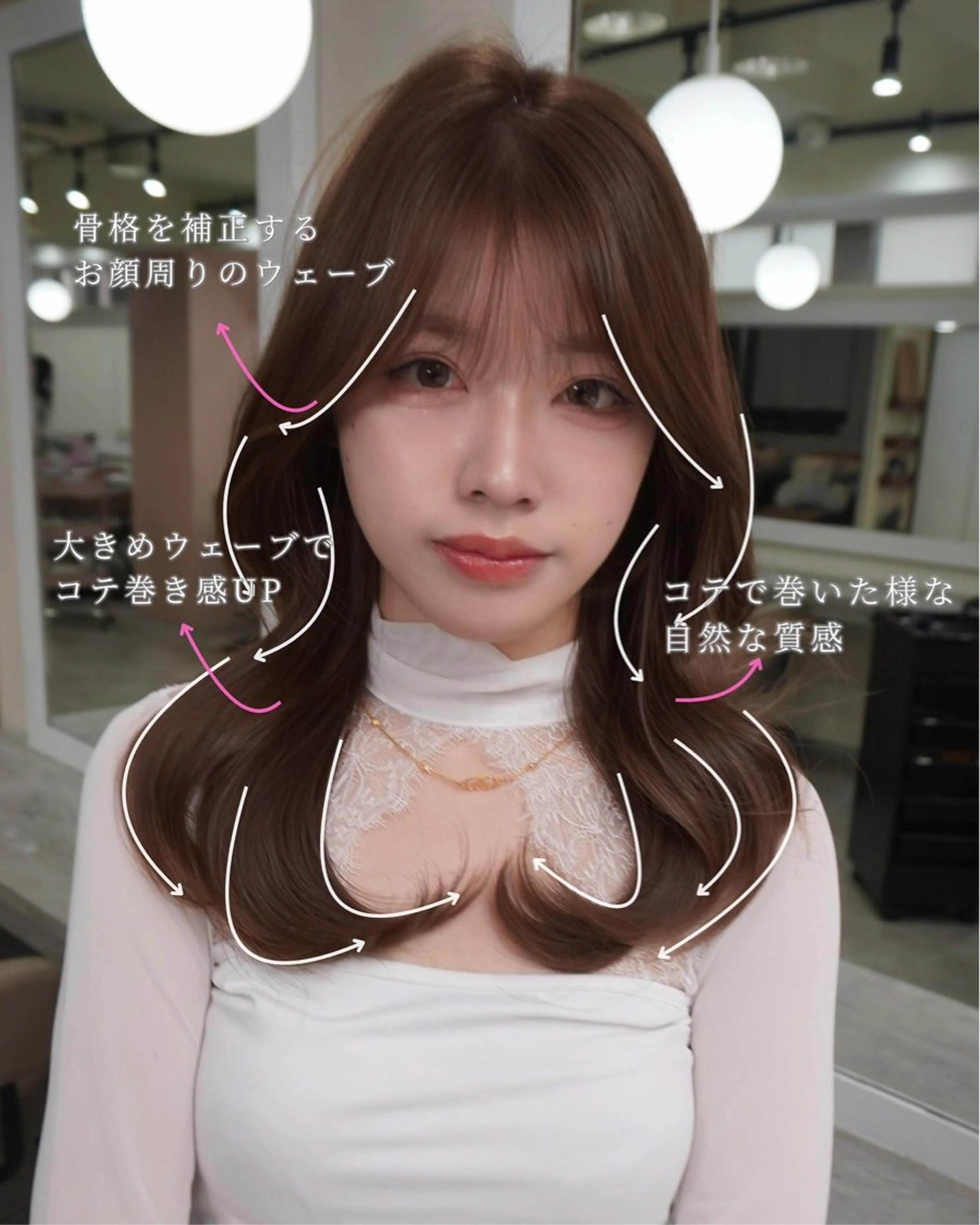 セミロング カラー パーマ カット ヘアカラー トリートメント コテ巻き/パーマ/艶 透明感/荻原凜太郎のヘアスタイル