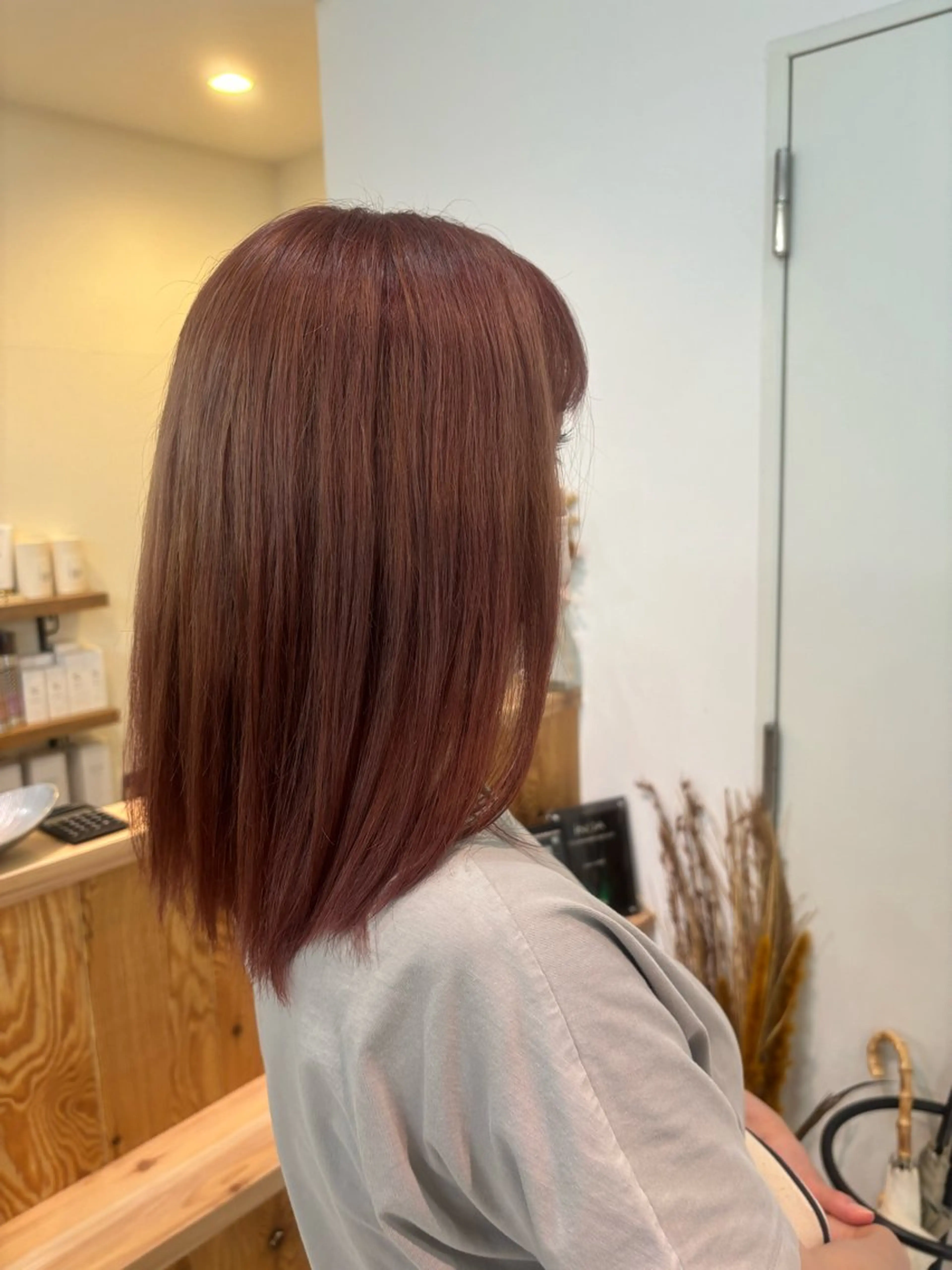 ミディアム ヘアカラー 室谷 ゆりあのヘアスタイル