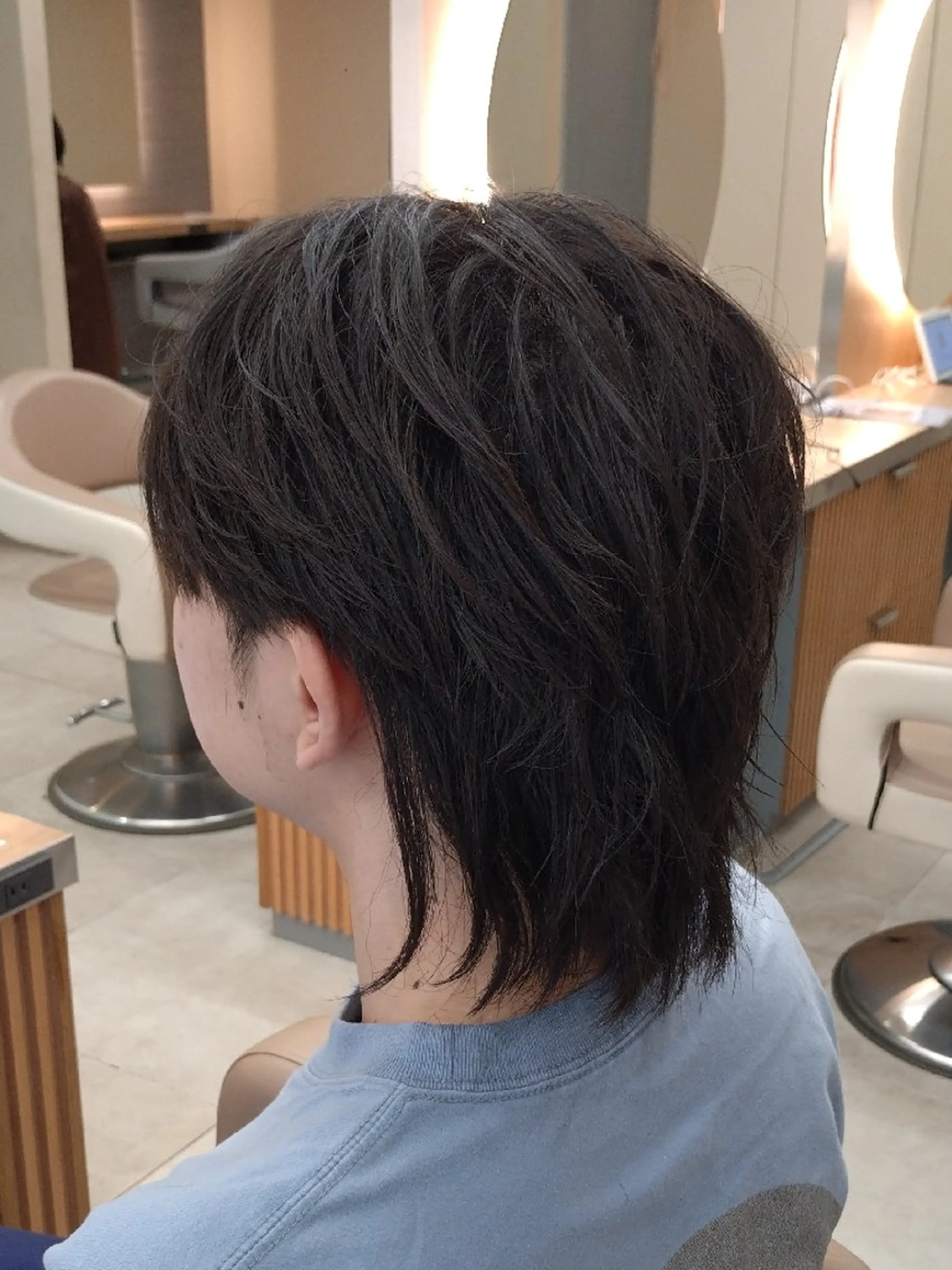 ミディアム ヘアアレンジ メンズ センターパート メンズウルフカット ウルフカット 🐺一ノ瀬 凌 / デザインウルフ🐺のヘアスタイル