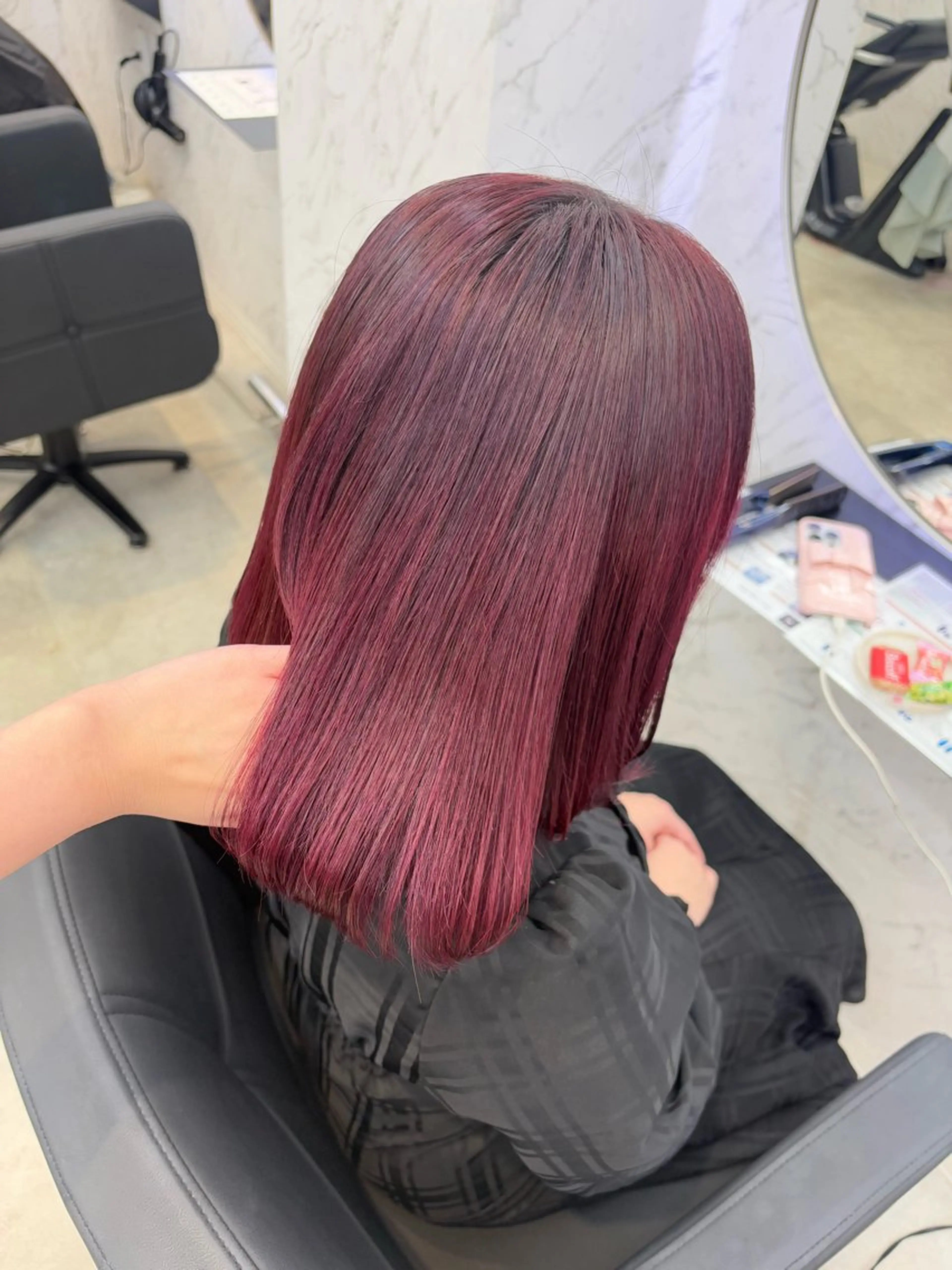 ミディアム カラー ブリーチ ダブルカラー ブリーチなしカラー ヘアカラー hair salon dot. mooda 韓国風サロン 町田店所属・韓国風ヘア🎀🩶 /♡𝓝𝓸𝓪♡のヘアスタイル