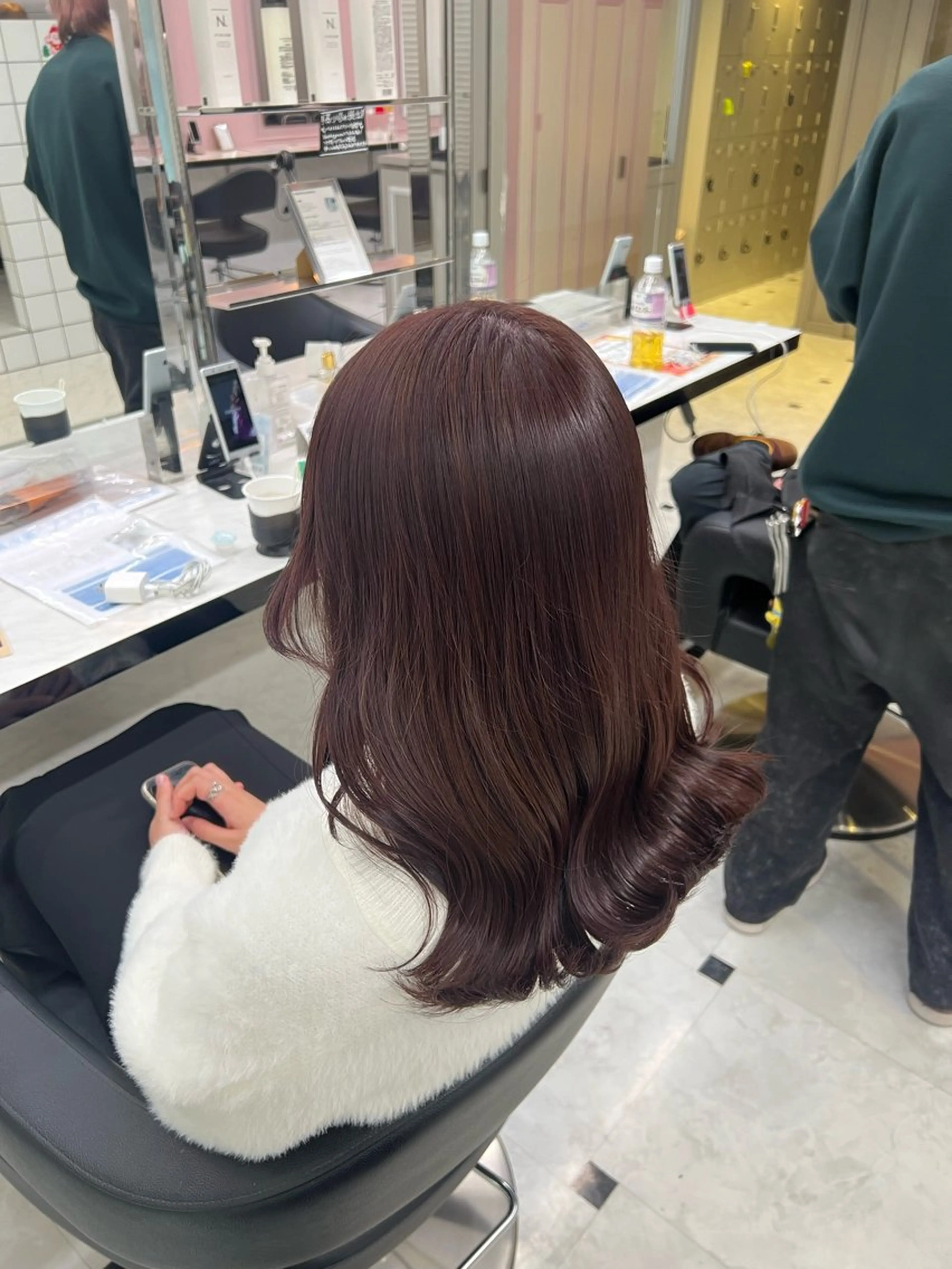 セミロング カラー カット ヘアカラー ‎🥀暖色/モテ髪 ‎りな🥀のヘアスタイル