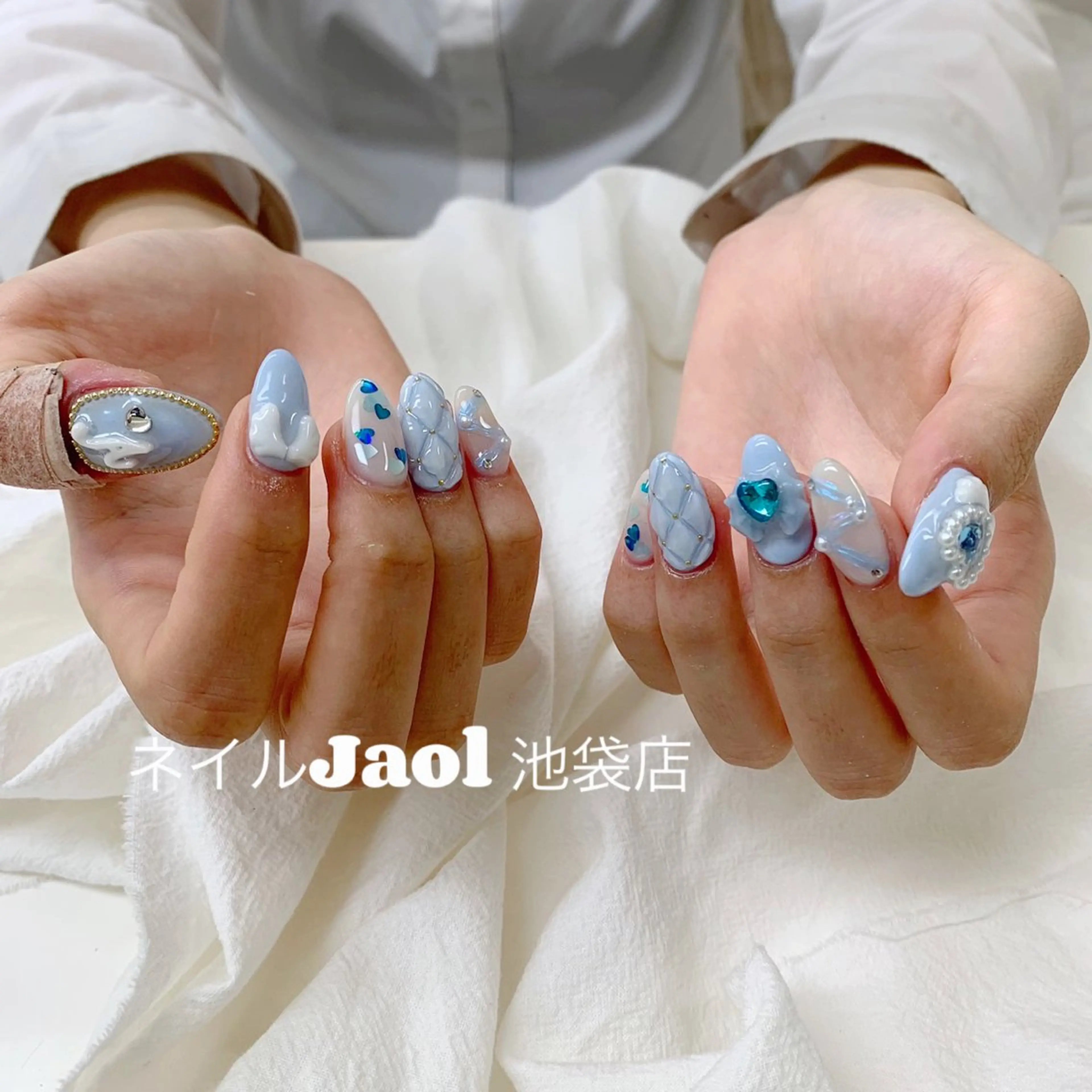 ミディアム 韓国風ヘア ハンドネイル nail jaol池袋店所属・ネイルJaol 池袋のネイルデザイン