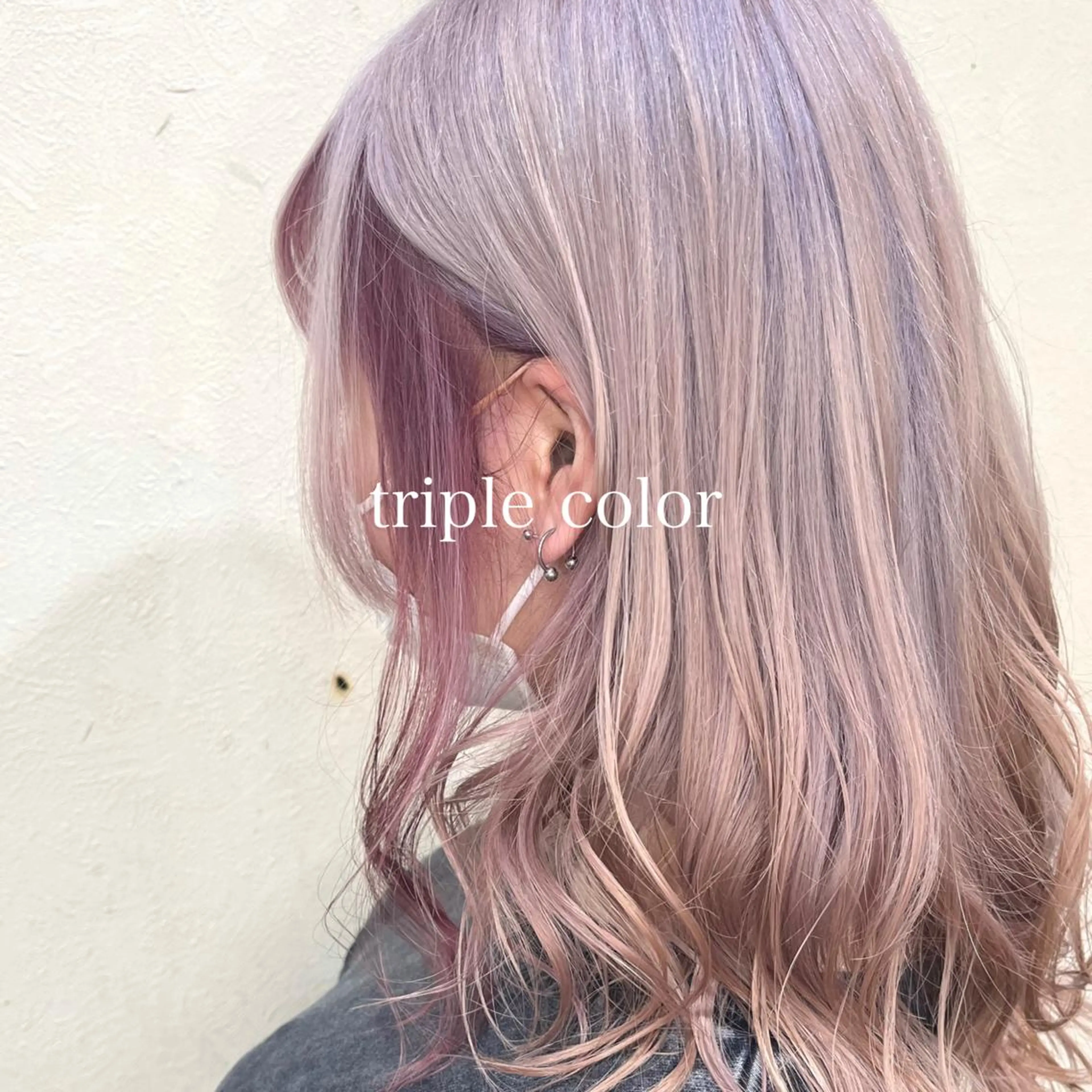 ミディアム カラー ハイトーンカラー ラベンダーカラー ラベンダーピンク ピンクカラー カット 縮毛矯正 Charme所属・佐藤 瑚碧のヘアスタイル