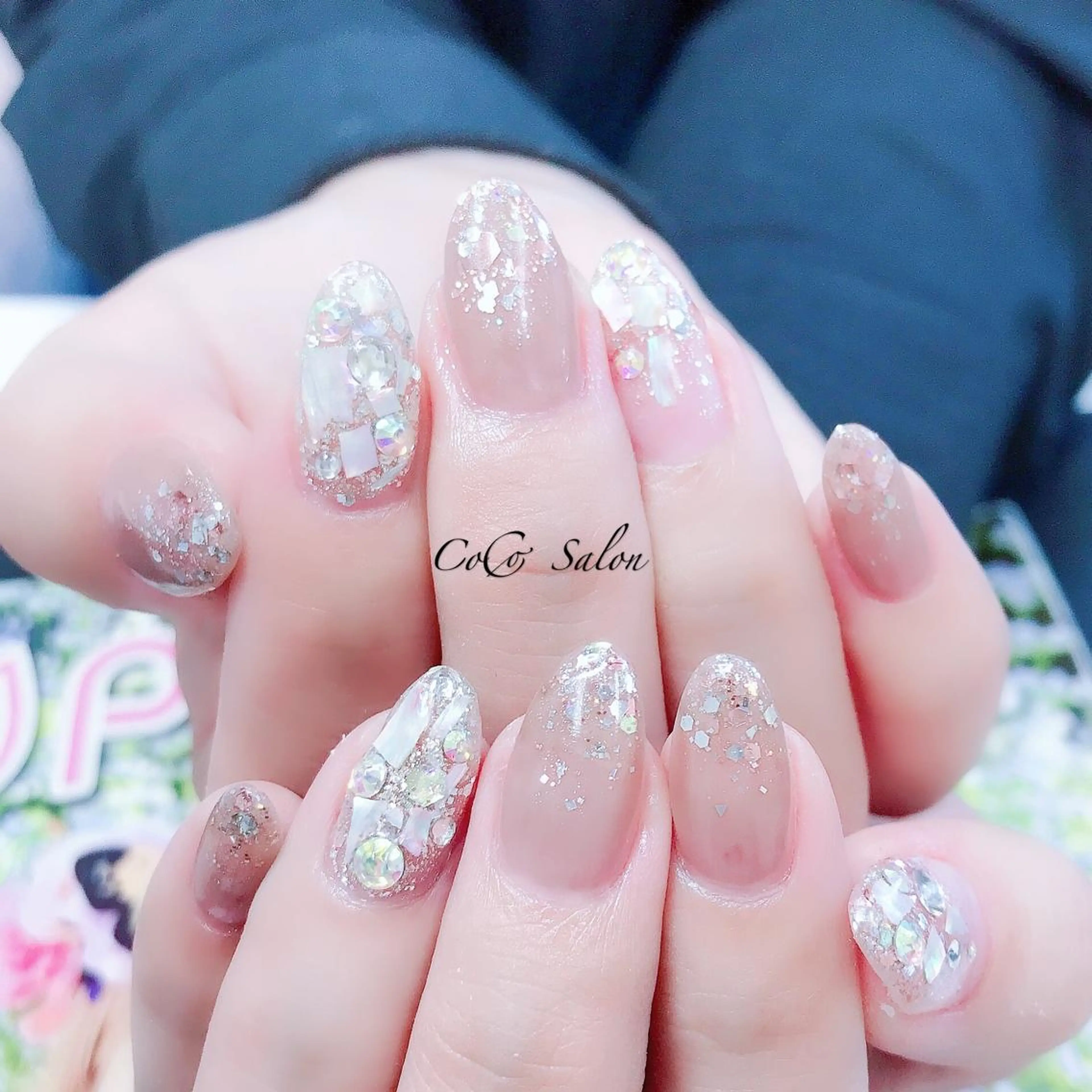 ネイル グラデーション ホログラムネイル キラキラネイル CoCoSalon ネイル/まつ毛予約のネイルデザイン
