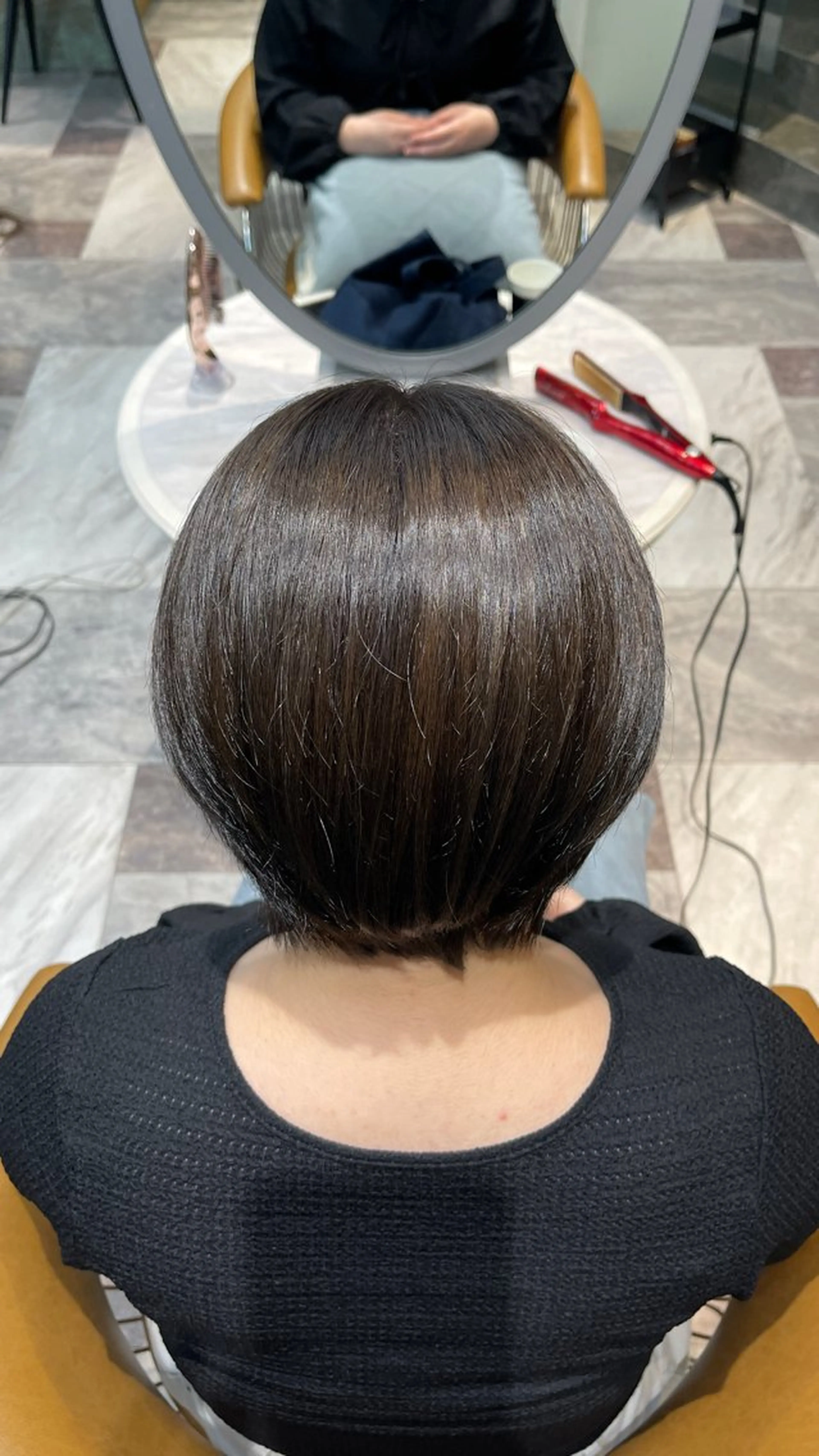 ショート ボブ ハイライト 髪質改善 ショートヘア ヘアカラー 栄ハイトーン/透明感 /中園薪のヘアスタイル