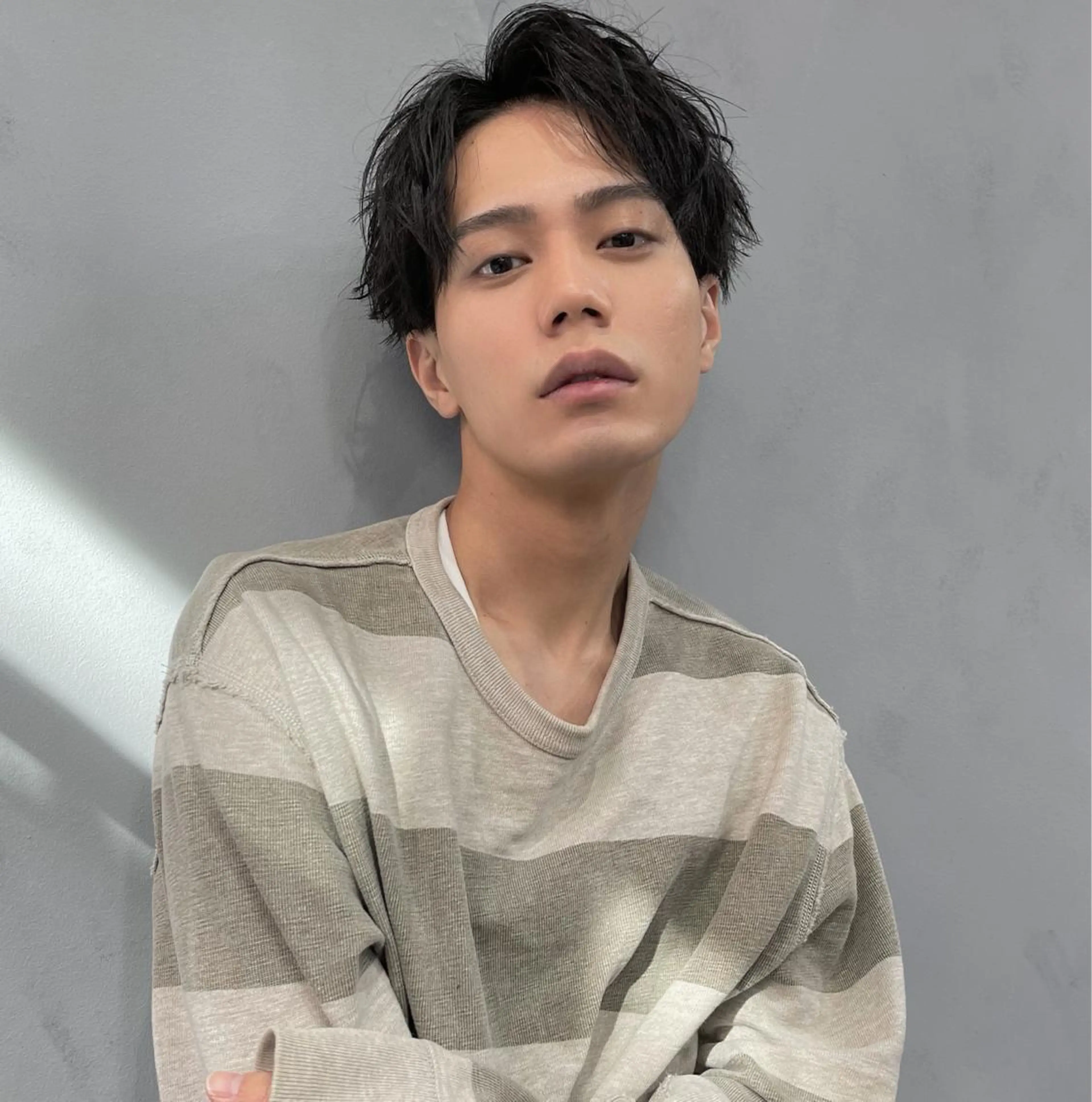 ミディアム メンズ カット センターパート /植田のヘアスタイル