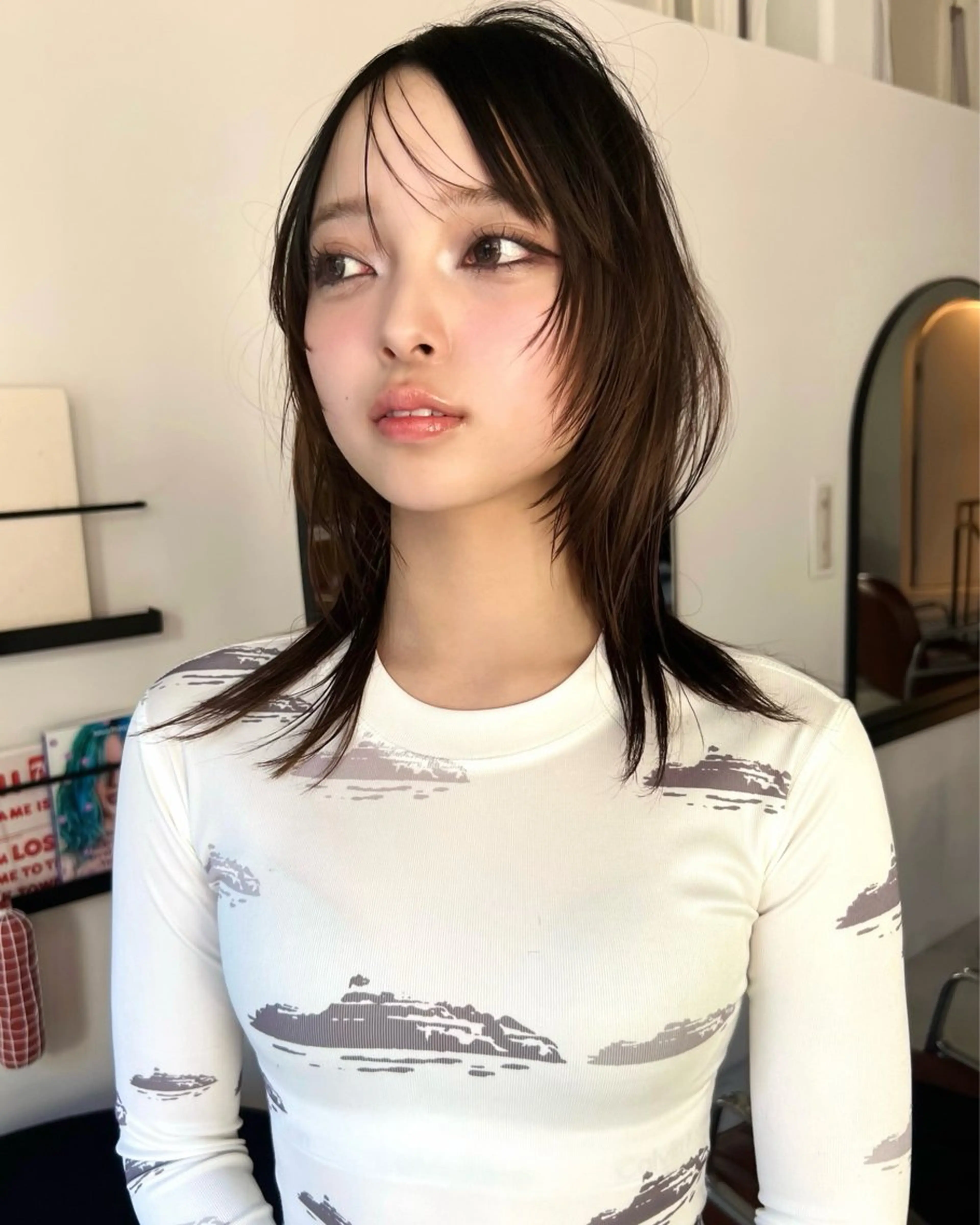 ミディアム レイヤーカット 丹治 一輝のヘアスタイル
