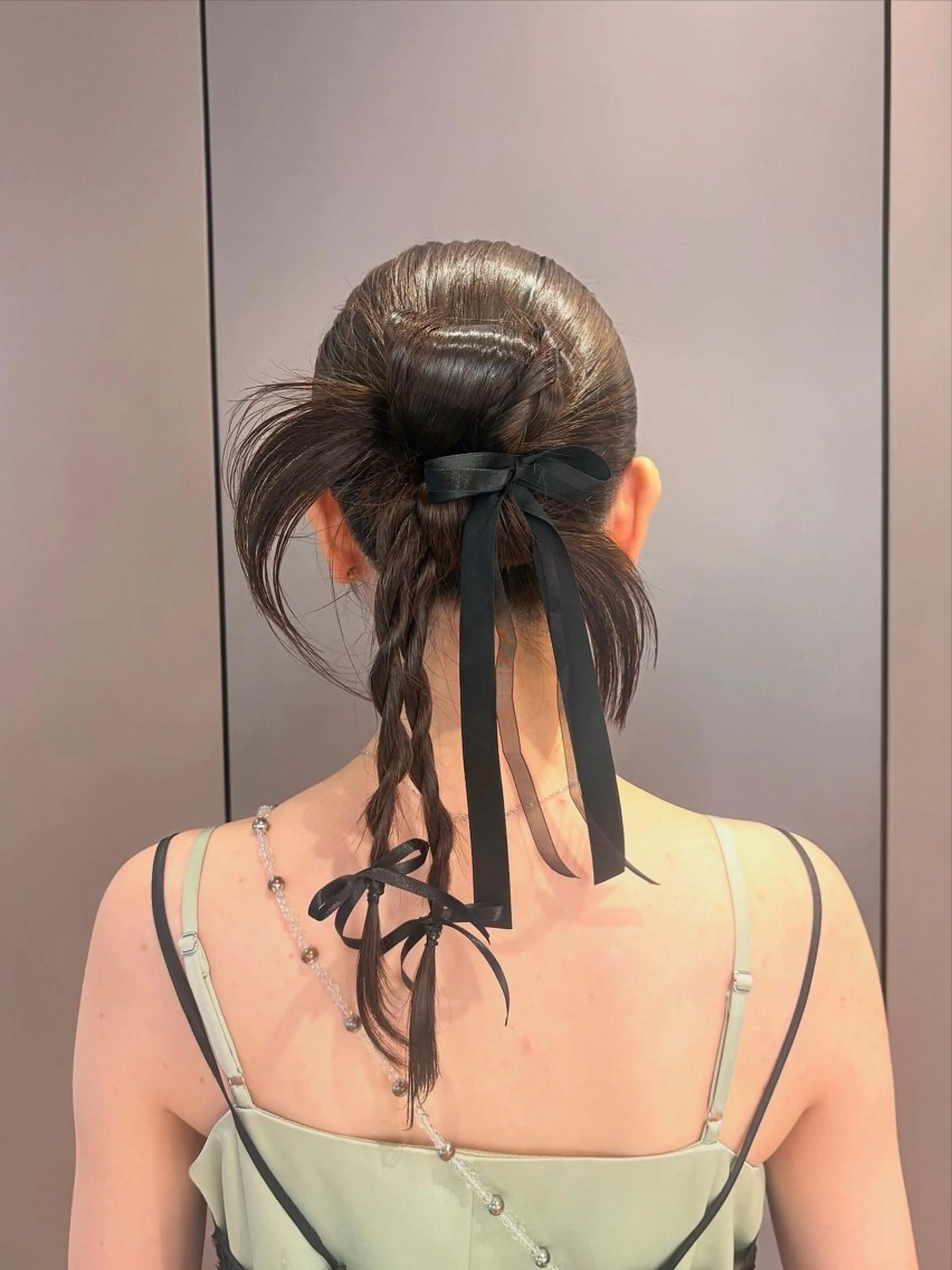 ロング ヘアセット 韓国/透明感カラー 外村さなのヘアスタイル