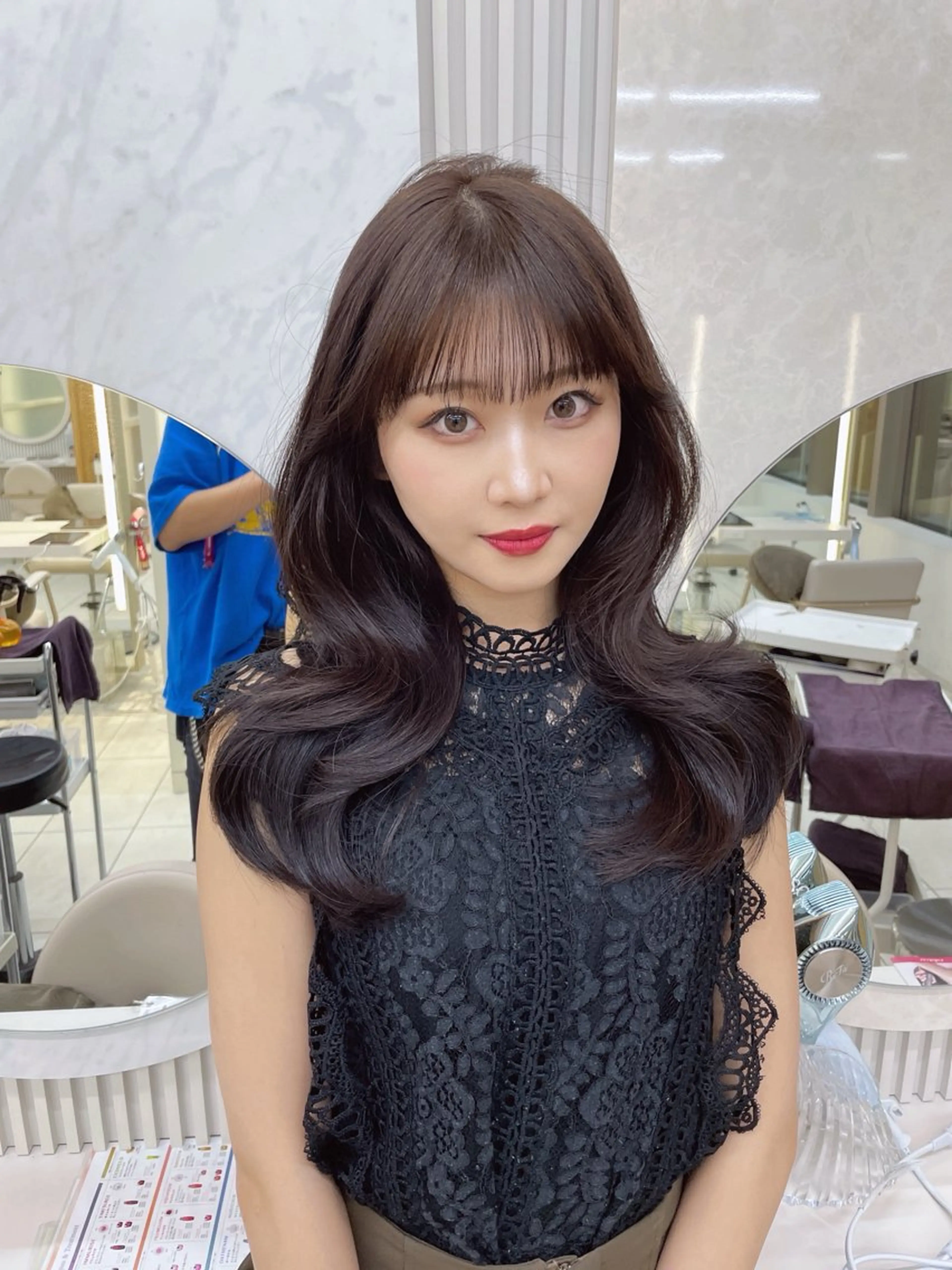 セミロング カット 顔周り特化/ 韓国ヘア/TAKUのヘアスタイル