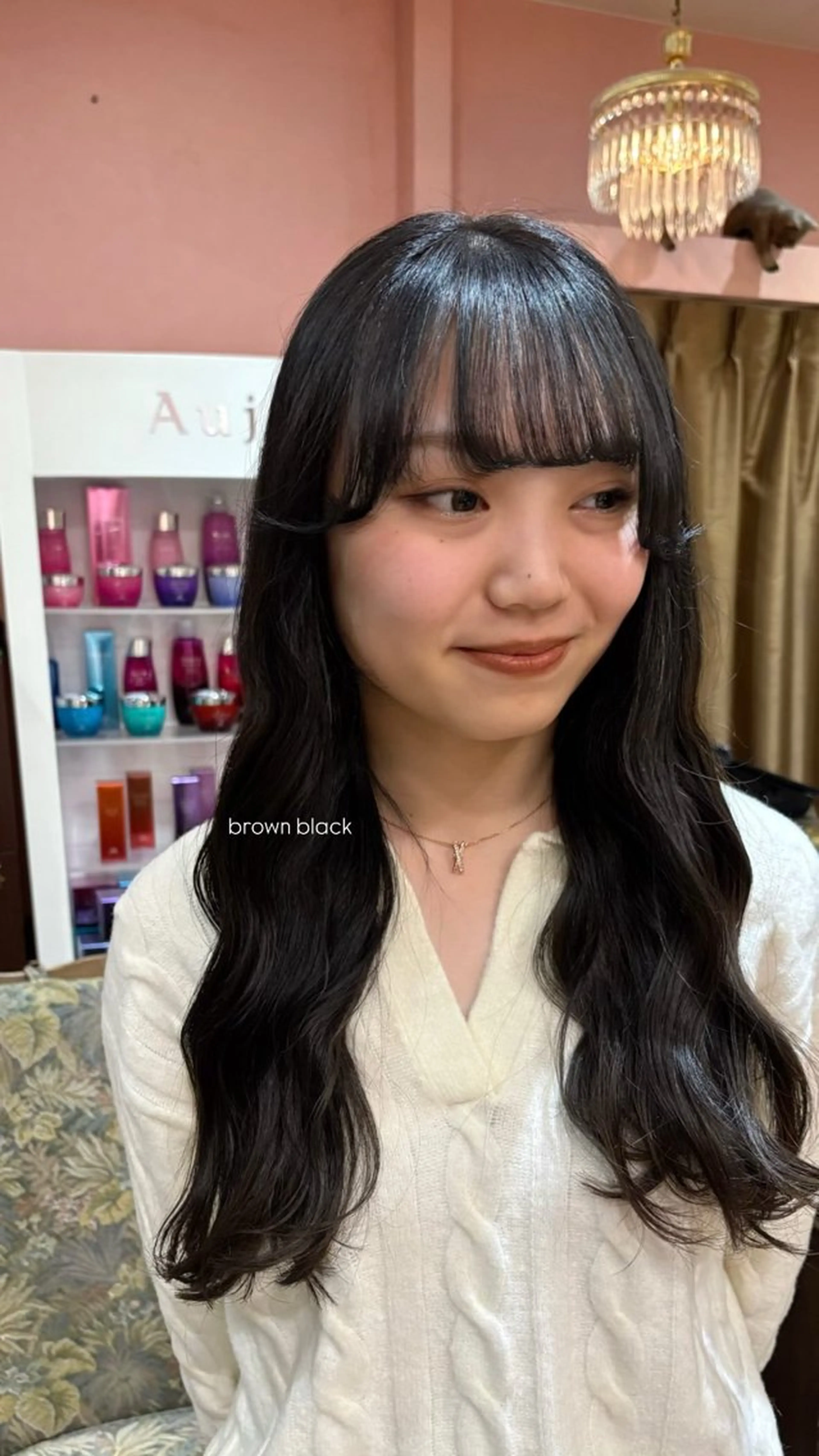 セミロング カット ヘアカラー DOLL hair所属・なぎさ 心斎橋美容室のヘアスタイル