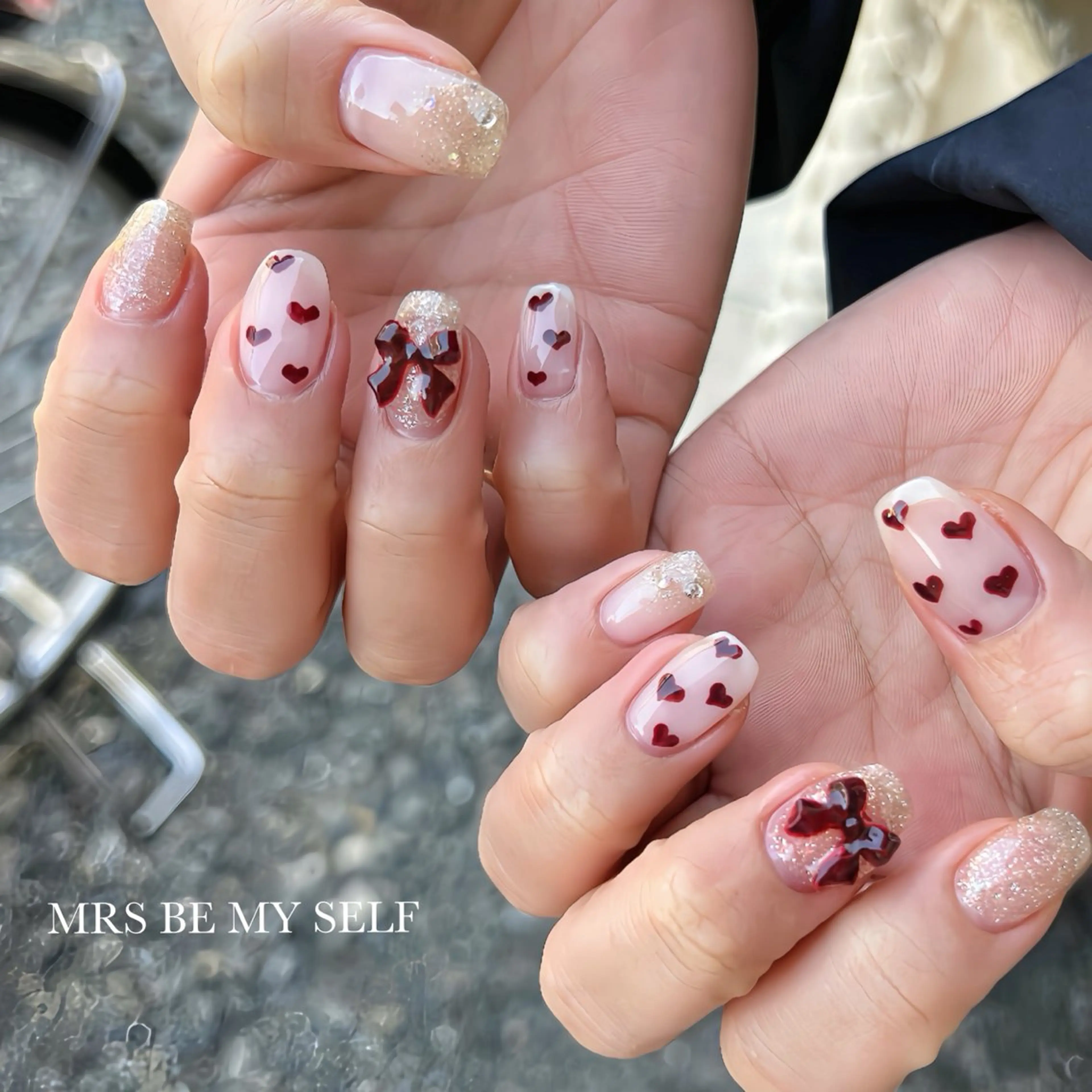 ネイル バレンタイン ハンドネイル MRS/ miyu🎀のネイルデザイン