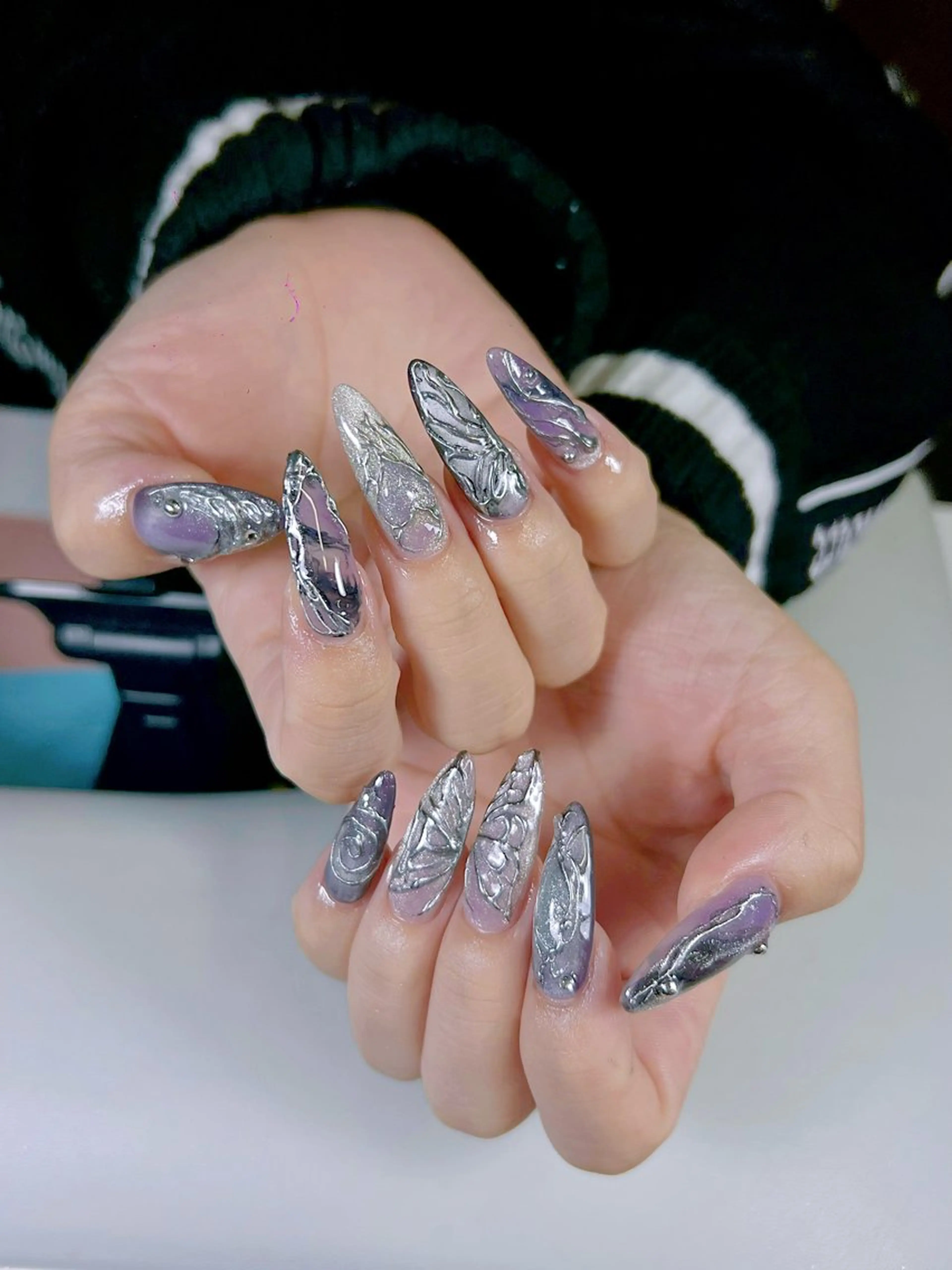 ネイル アートネイル 長さ出し Lya Nail Salonのネイルデザイン