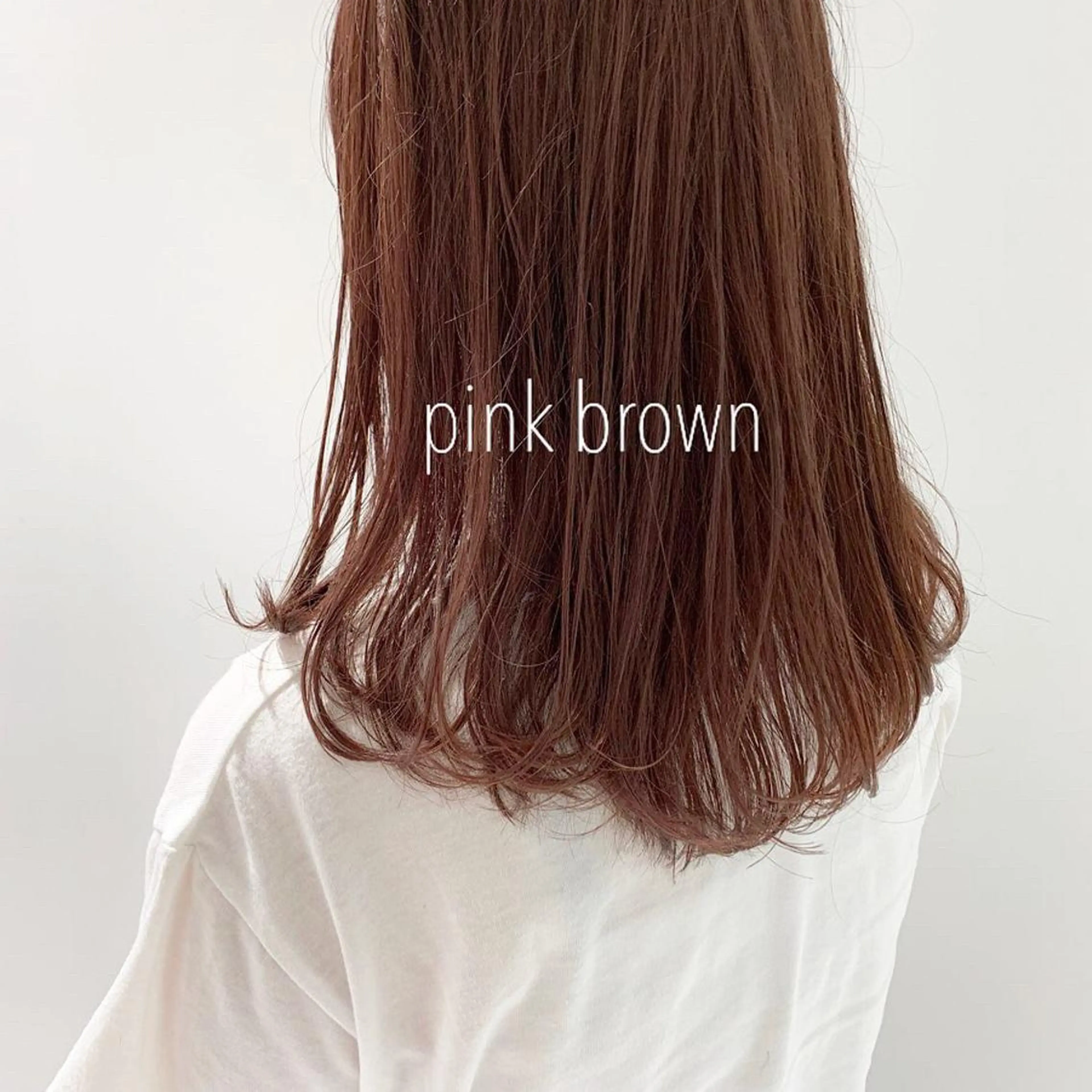 セミロング カラー ブラウンカラー ピンクカラー ピンクブラウン emme MIHO♡のヘアスタイル