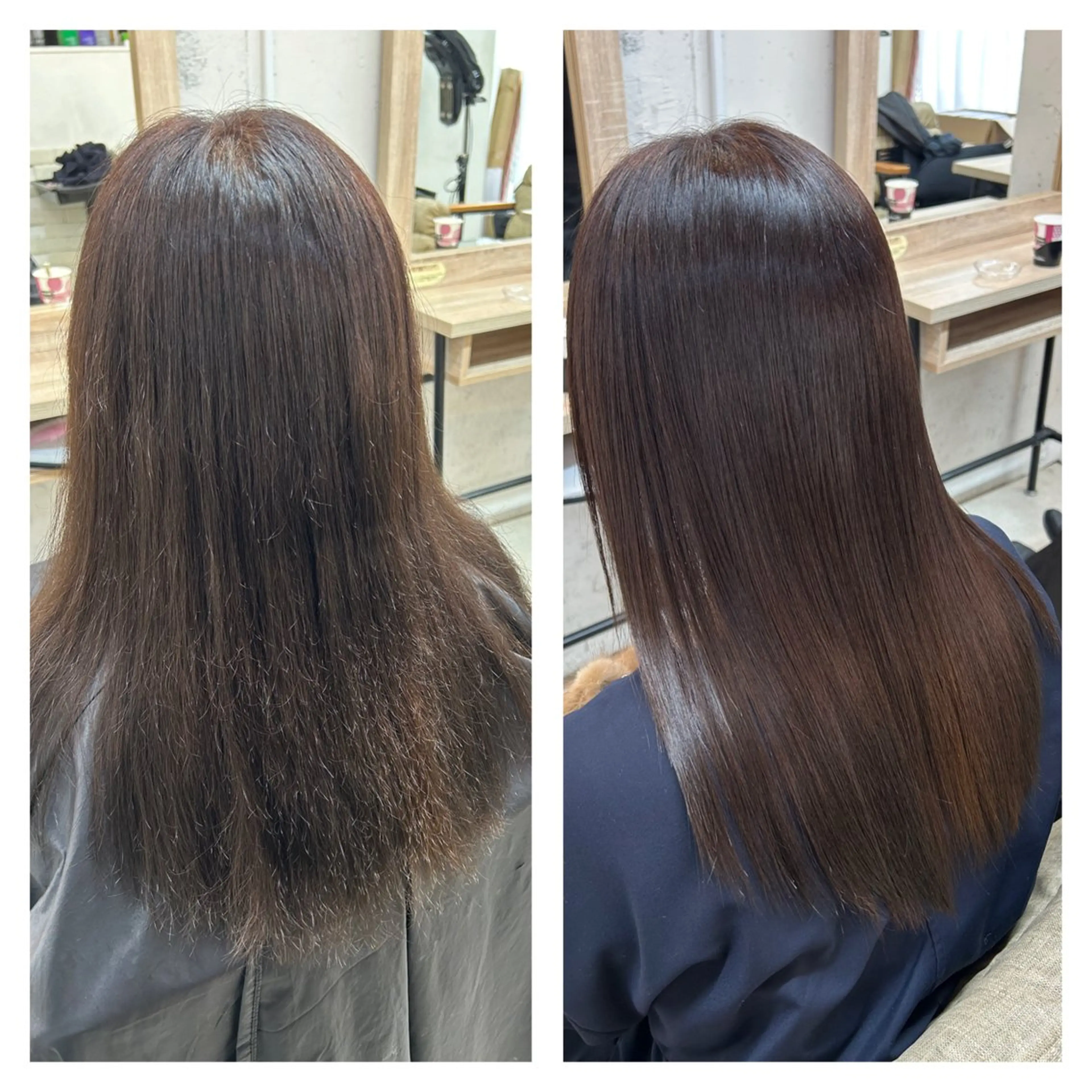 セミロング カラー 岩崎 美帆のヘアスタイル