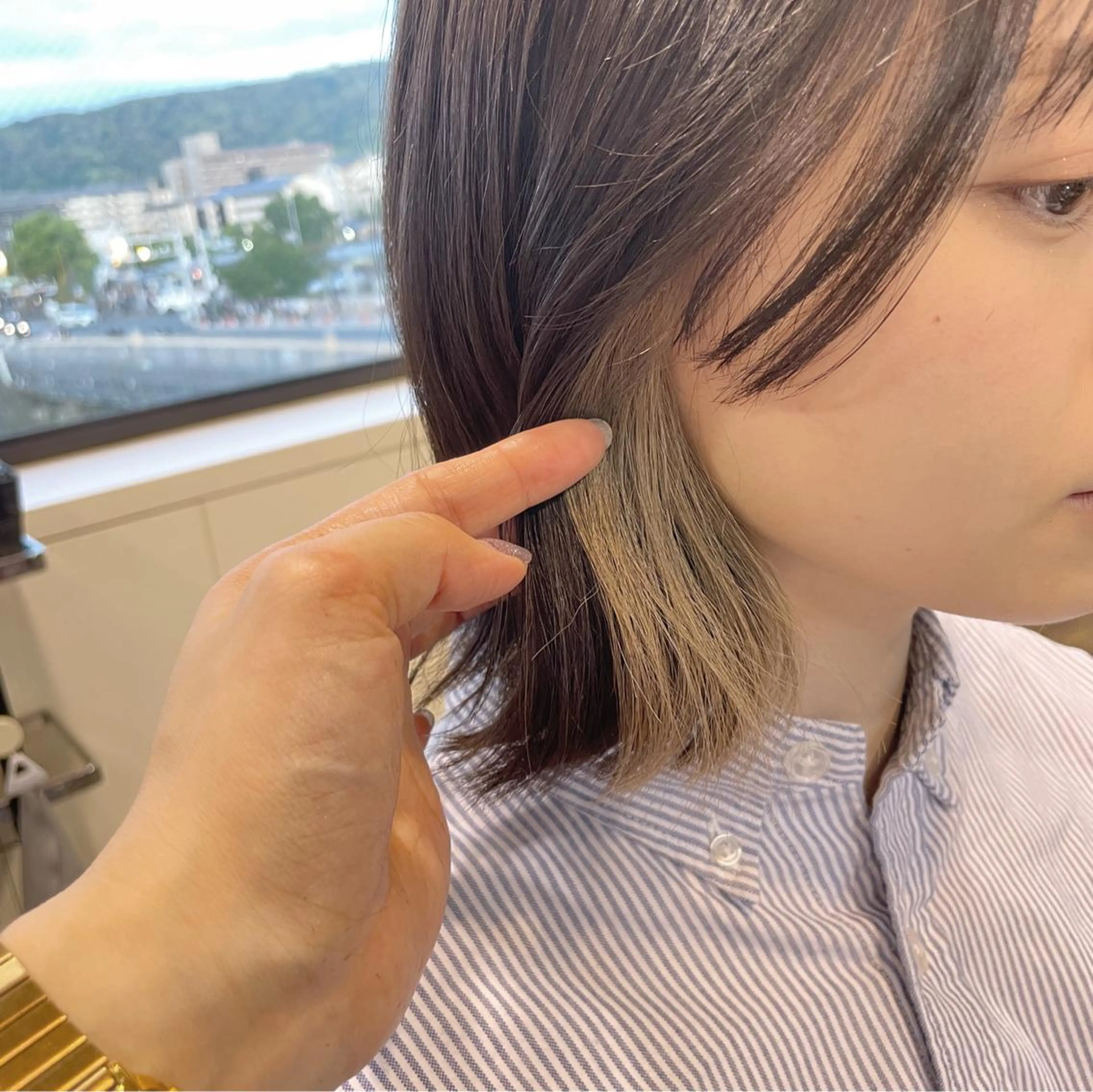 ミディアム カラー インナーカラー ボブ 似合わせヘア🤍 面田法子のヘアスタイル