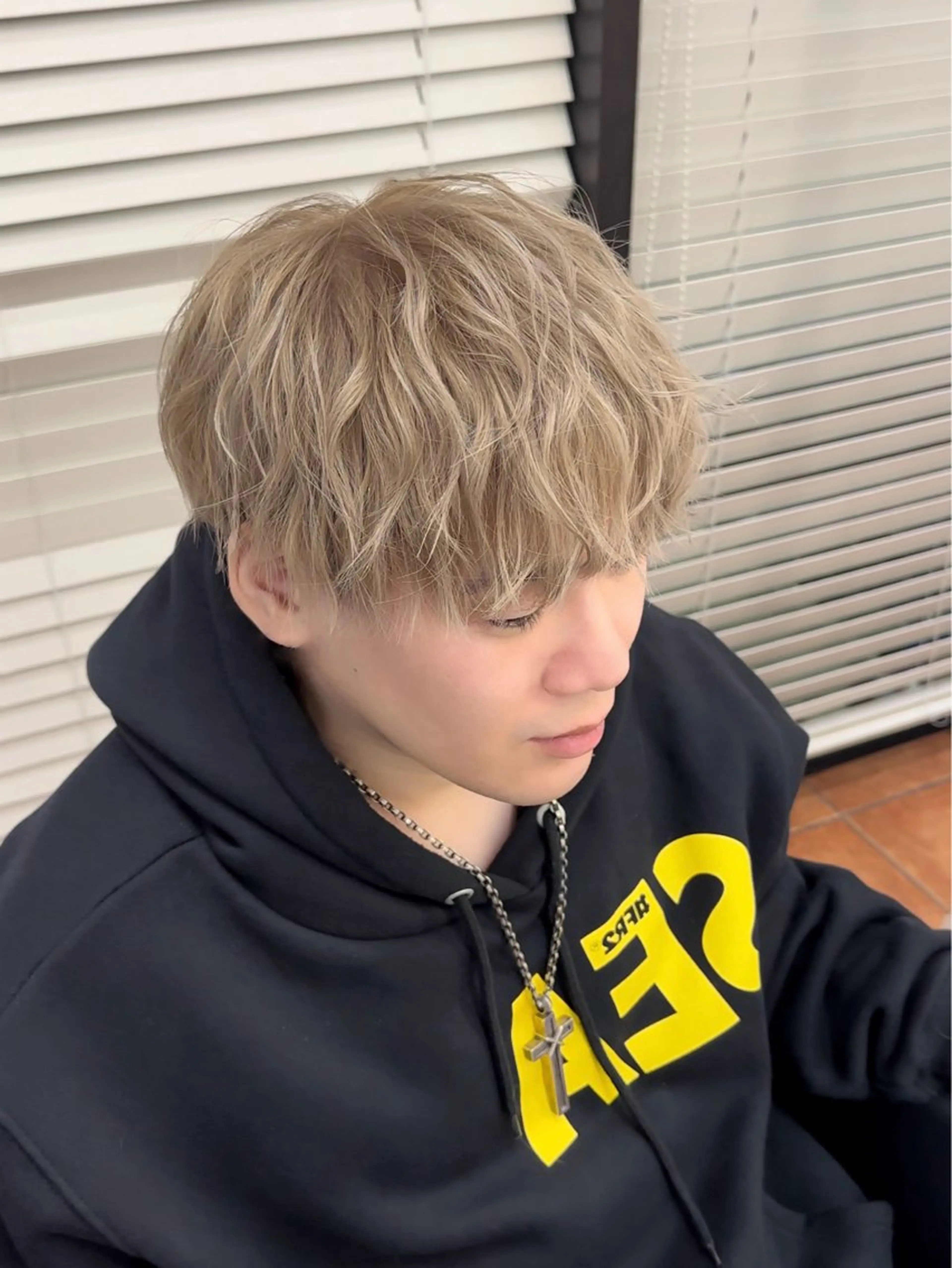 カラー メンズ ヘアカラー トリートメント メンズカット ‪‪/メッシュのヘアスタイル