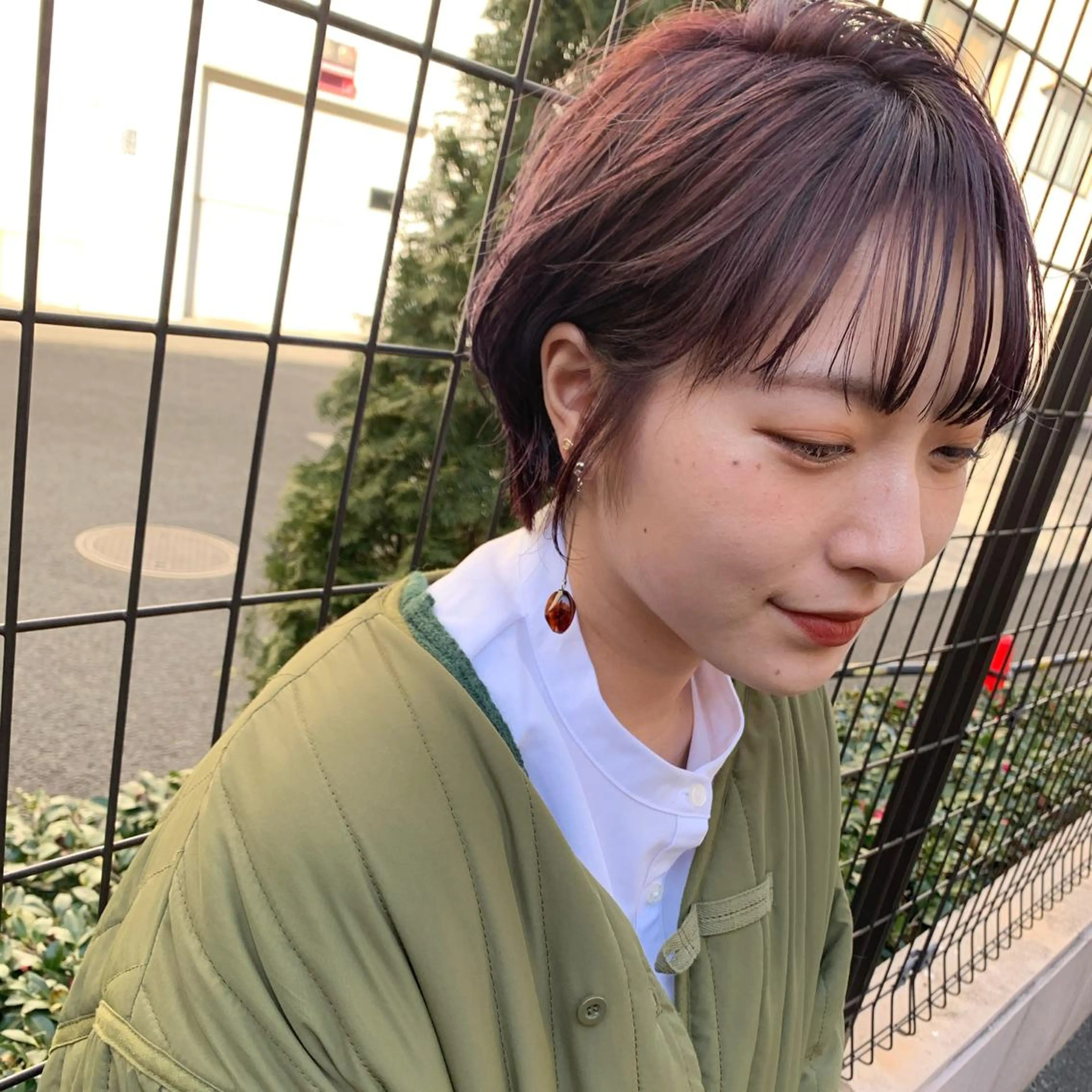 ショート カラー ブリーチ ラベンダーカラー ラベンダーピンク ピンクカラー yoshi (高橋福博)のヘアスタイル