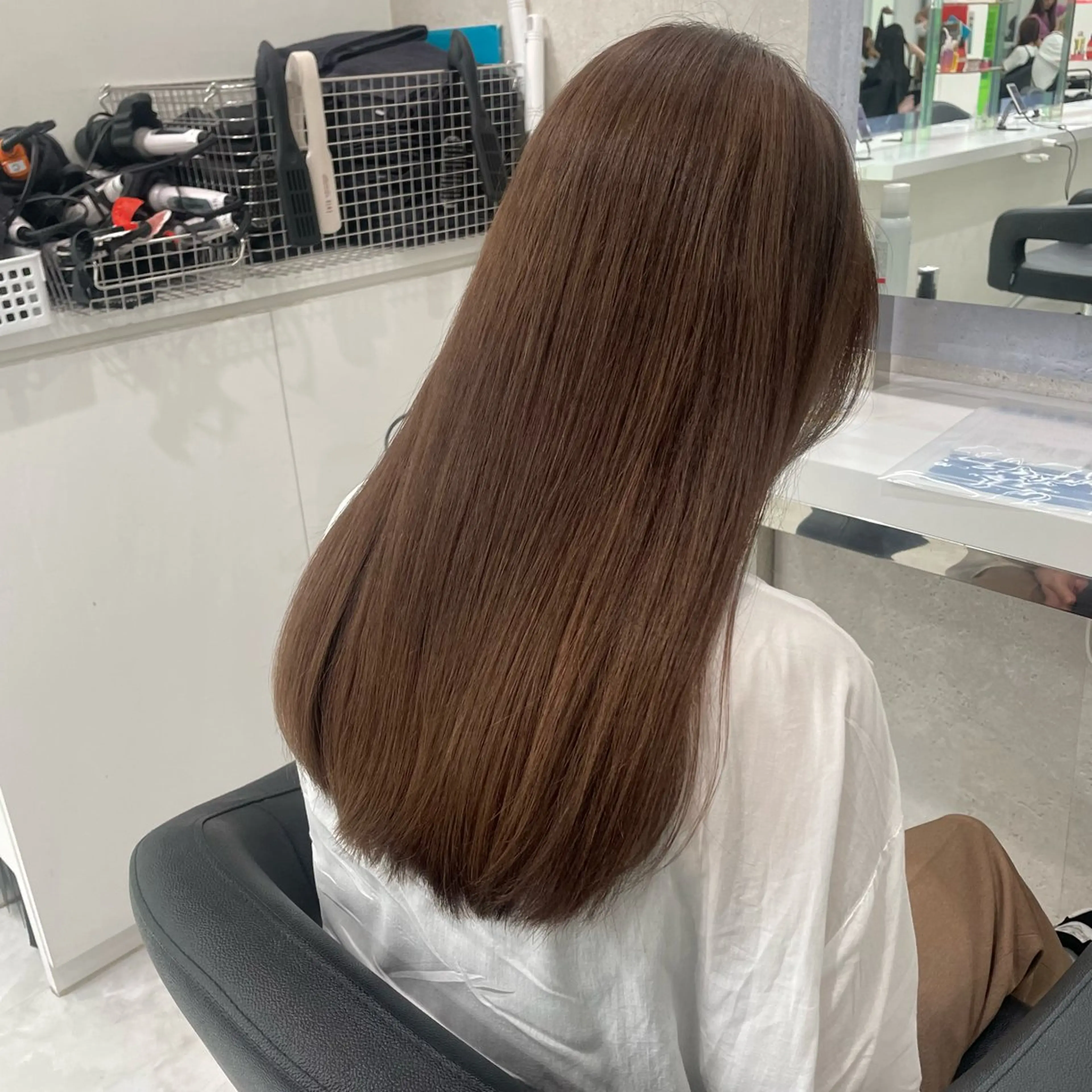 ミディアム ヘアカラー トリートメント ヘッドスパ ヘアセット 大人っぽ上品🤍韓国 レイヤー🤍ふうがのヘアスタイル
