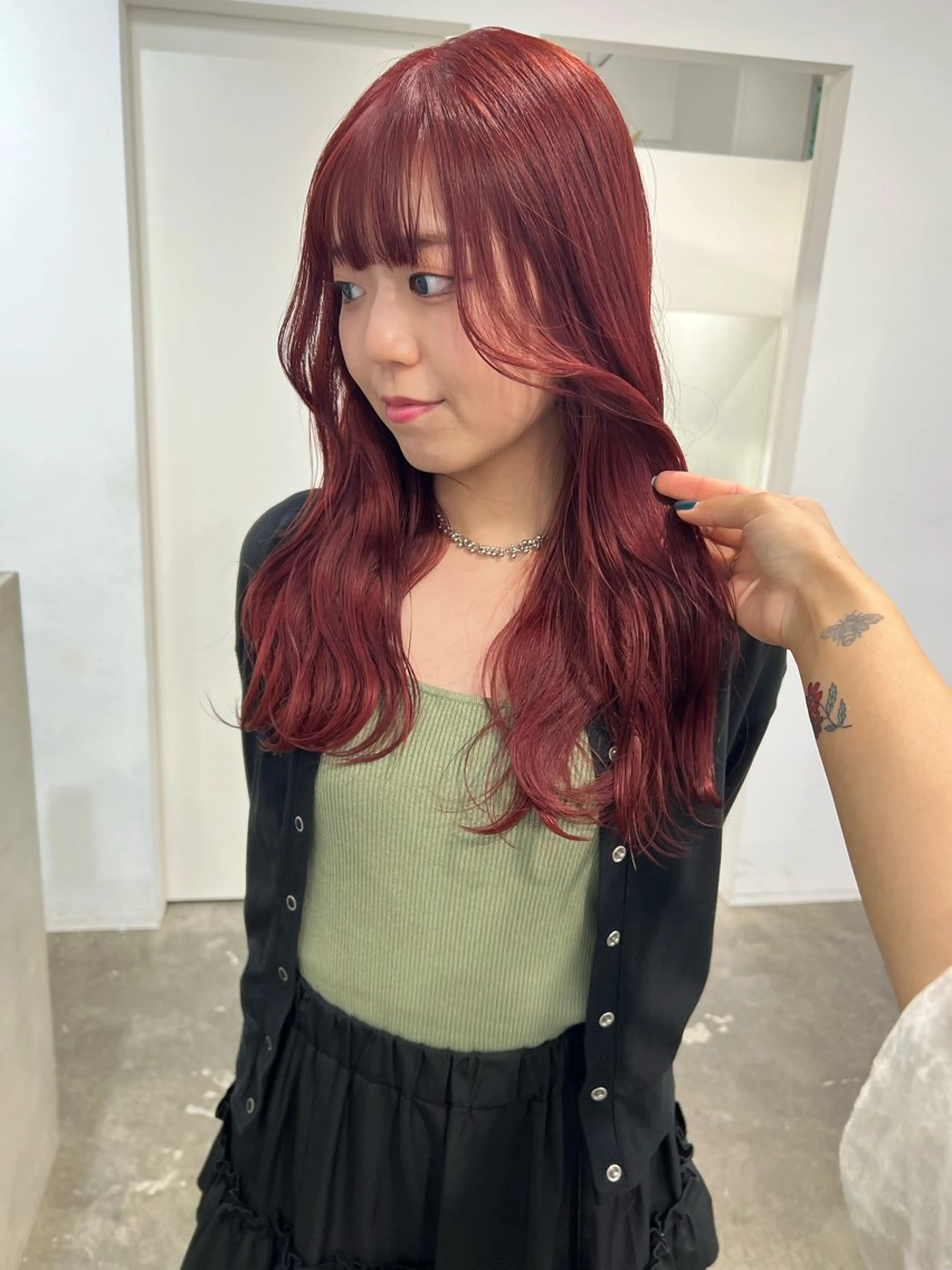 セミロング カラー ブリーチ ブラウンカラー ヘアカラー XENA表参道 MIKUのヘアスタイル