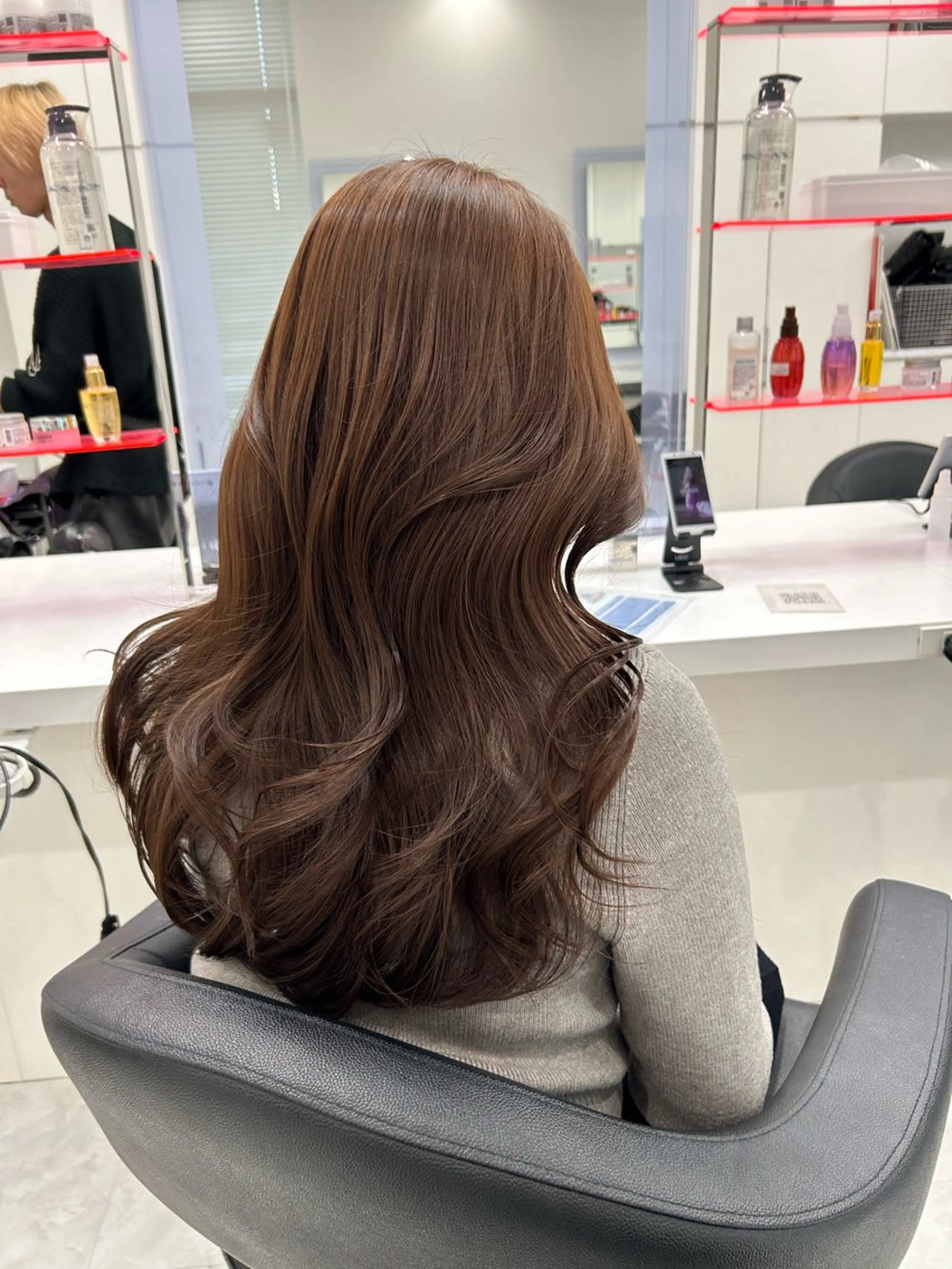 ロング カラー カット ヘアカラー トリートメント 赤みなし透明感カラー 🩶RION🦋のヘアスタイル