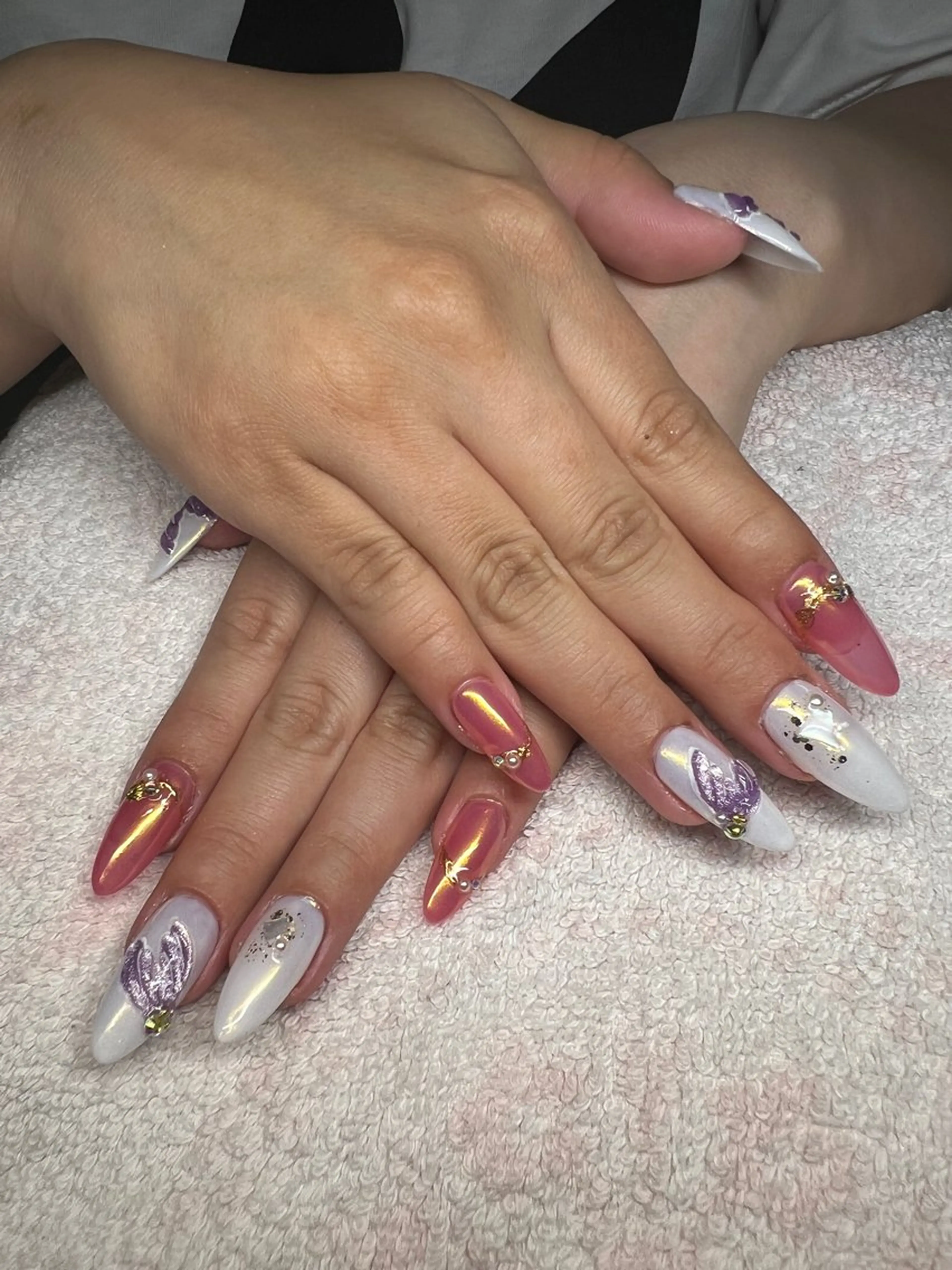 ネイル 長さ出し ハンドネイル 🌸 KANA🌸のネイルデザイン