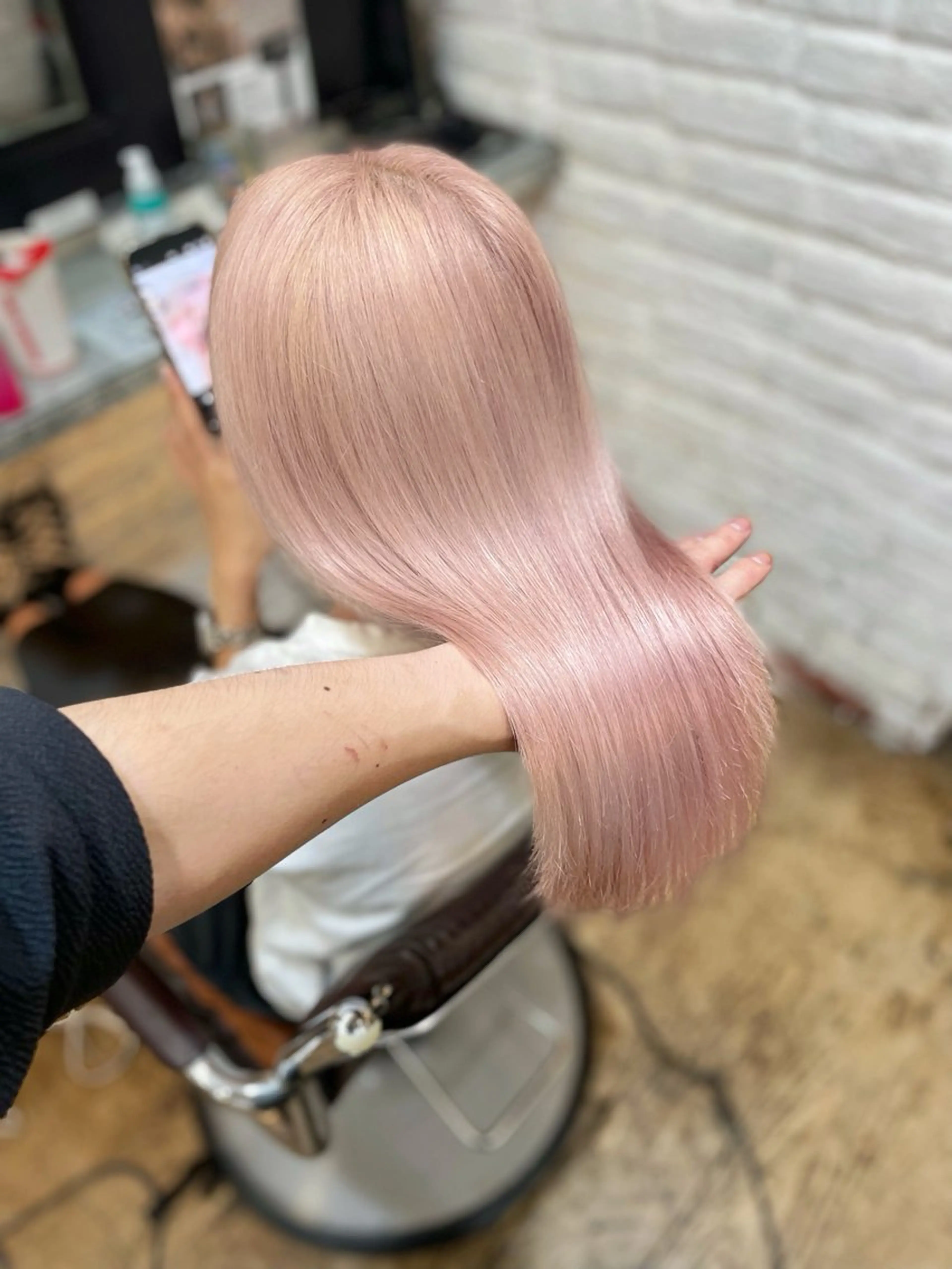 ロング カラー ベージュカラー ブリーチ ブルーカラー グレージュ ハイトーンカラー ヘアカラー 🇰🇷カラーリスト ショウ🇰🇷のヘアスタイル