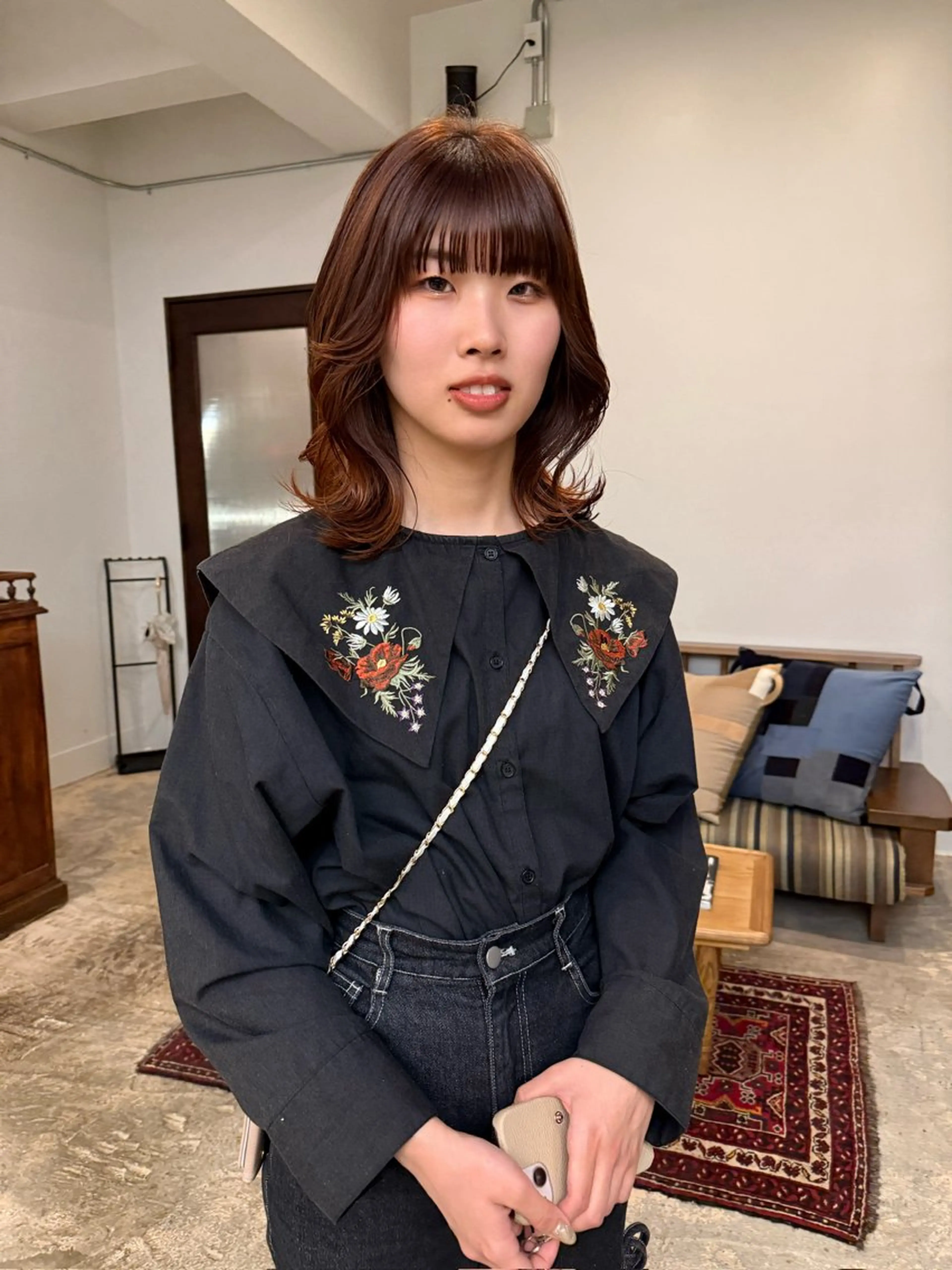 ミディアム カラー yearn所属・naho✂︎bob/ layerのヘアスタイル