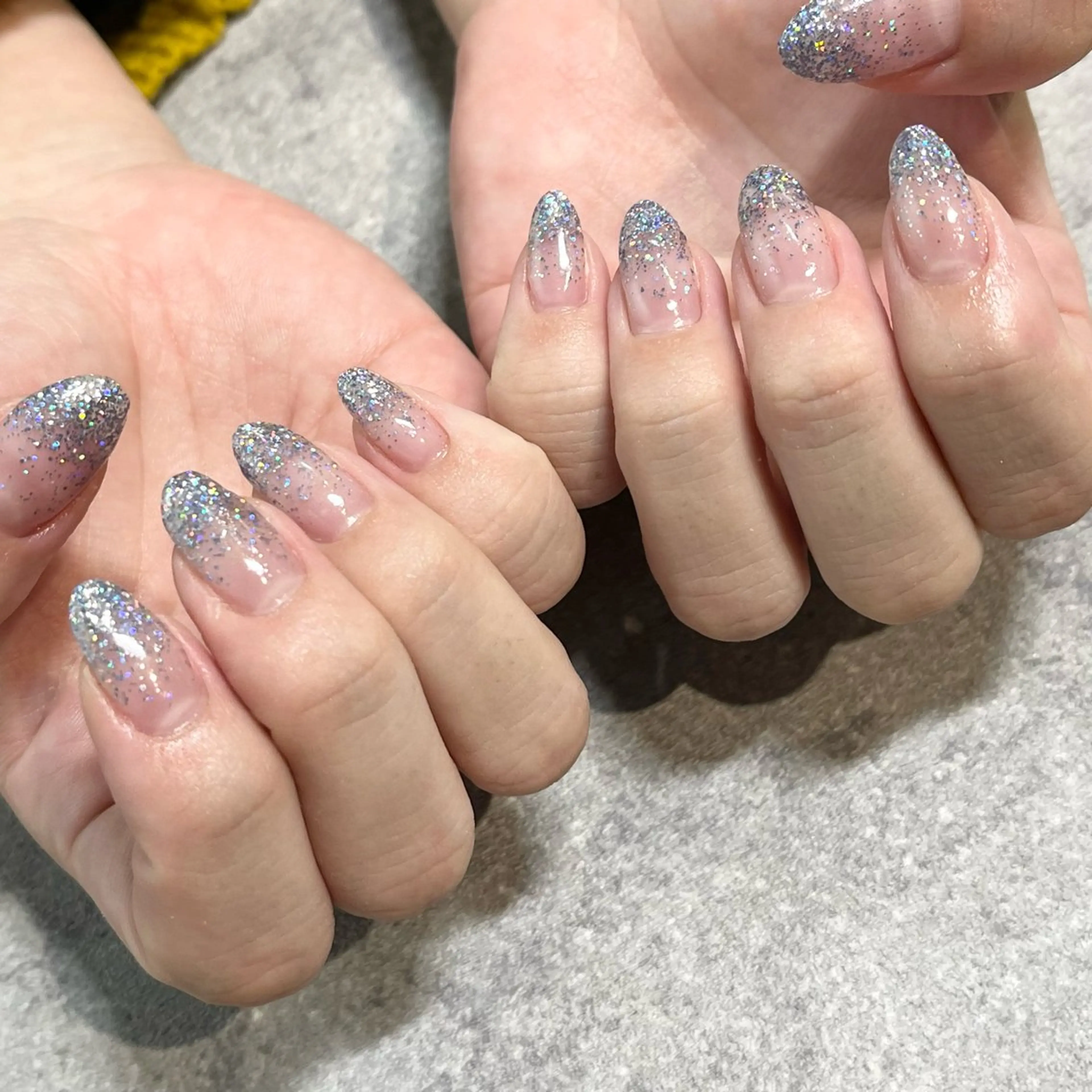 ネイル ブルー ラメ(グリッター) ラメグラデーション nail room Hotori.のネイルデザイン