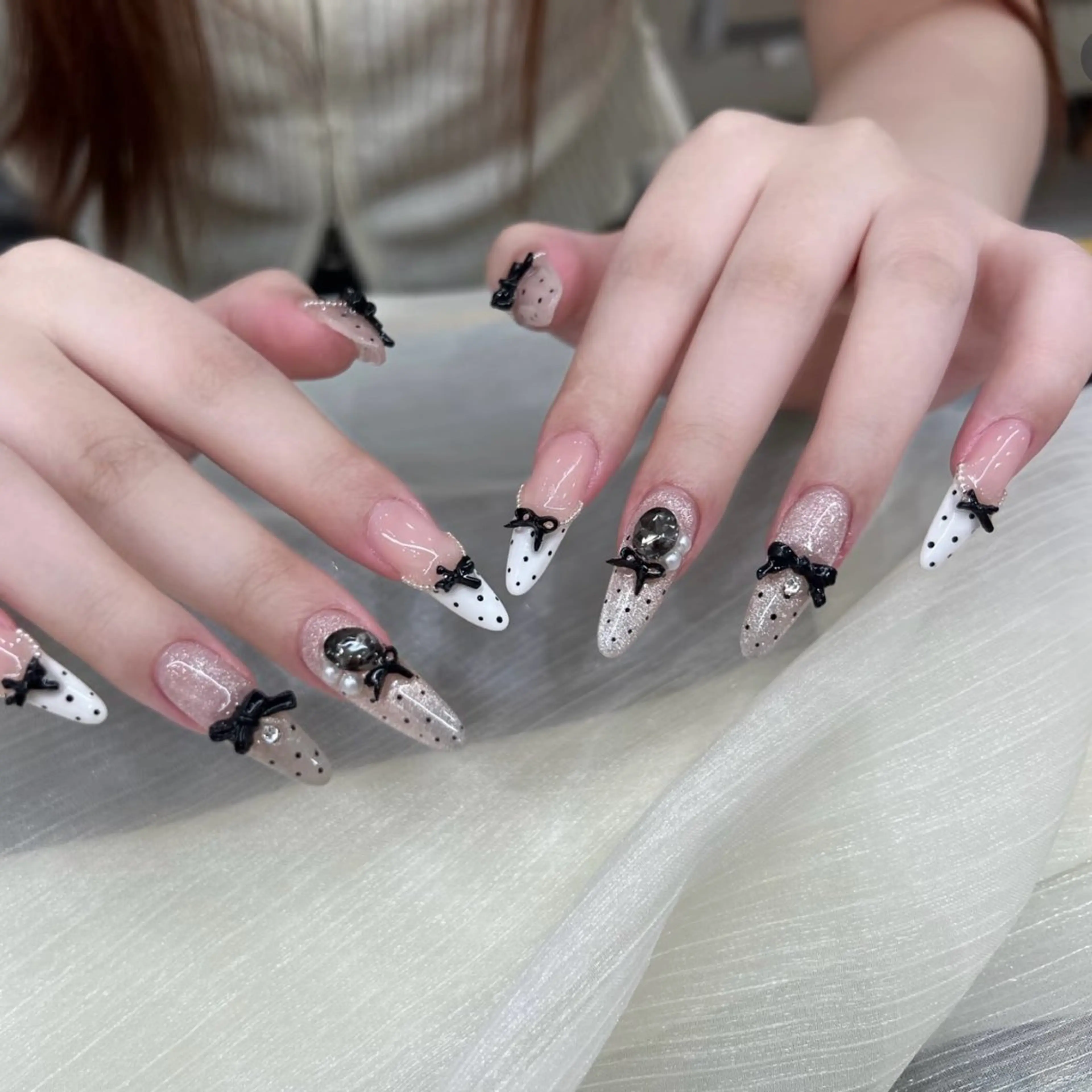 【ハンド】🦀🦀チップ長さだし＋持ち込みデザイン（🍓🍒 ゴテゴテデザイン10本Ok）14980の写真