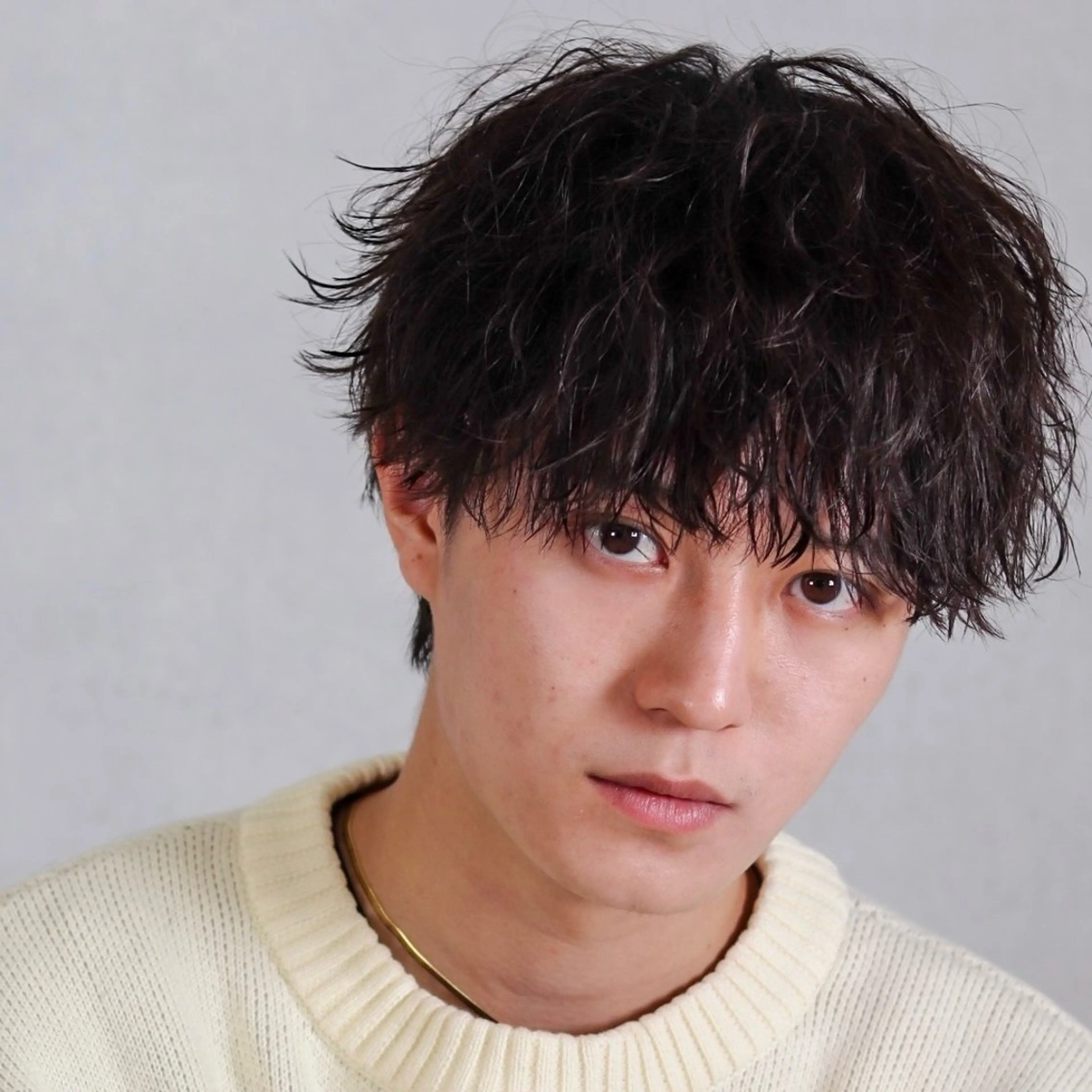 ミディアム カラー パーマ メンズ カット トリートメント シースルーマッシュ/ メンズ/KYOHEIのヘアスタイル