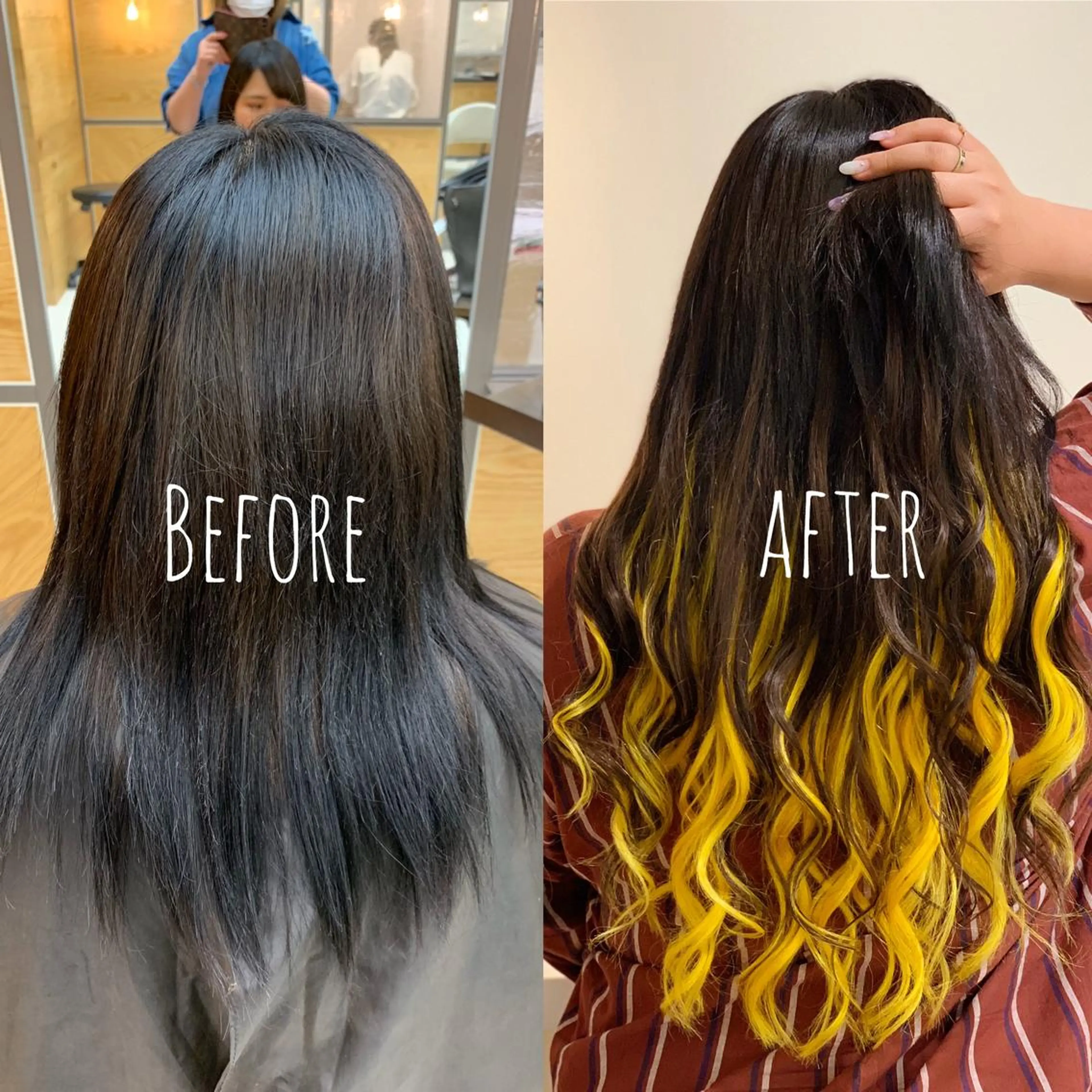 シールエクステで派手髪｜ReHyd BEAUTÉ salon&store 心斎橋店