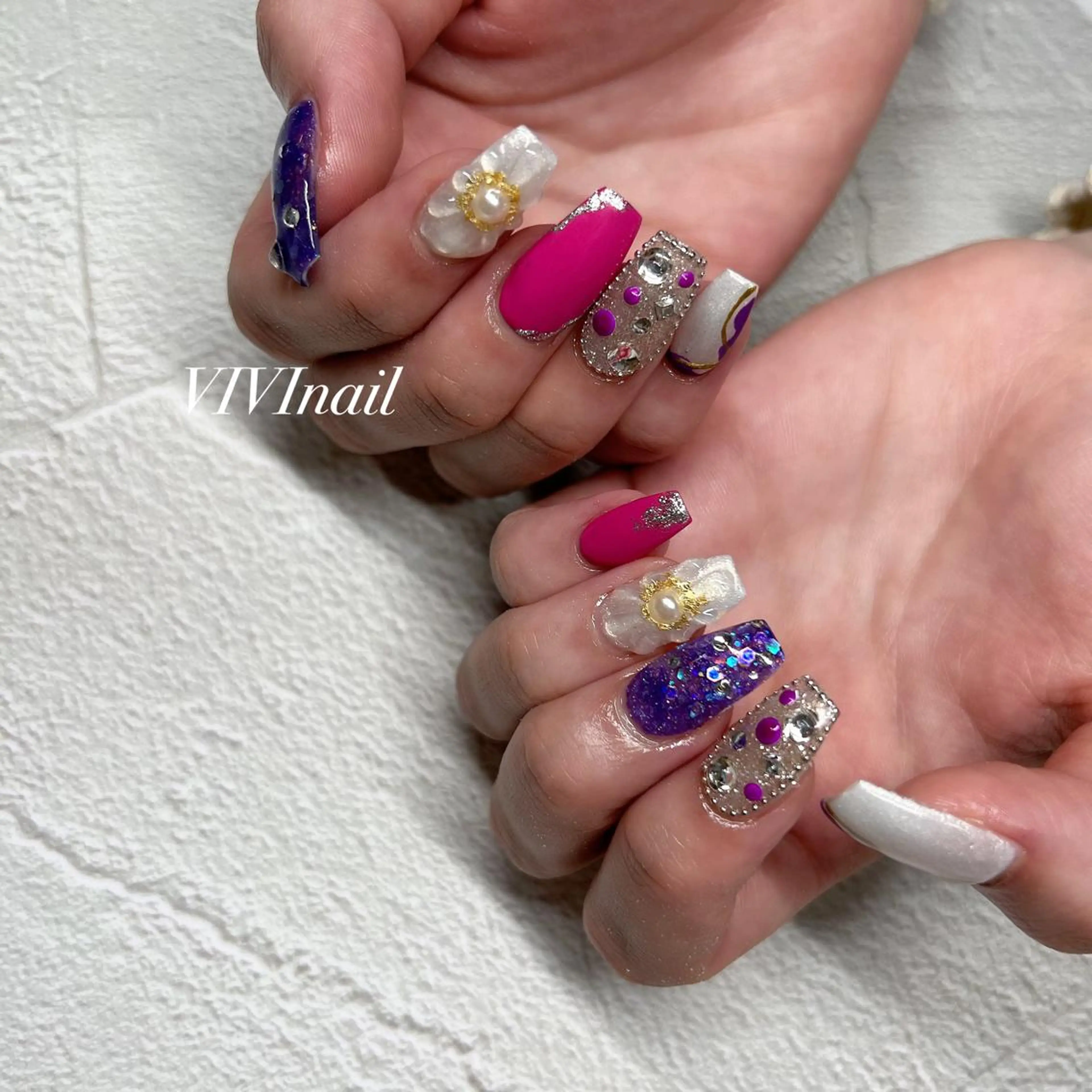 ネイル 卒業式 ハンドネイル vivi nailのネイルデザイン