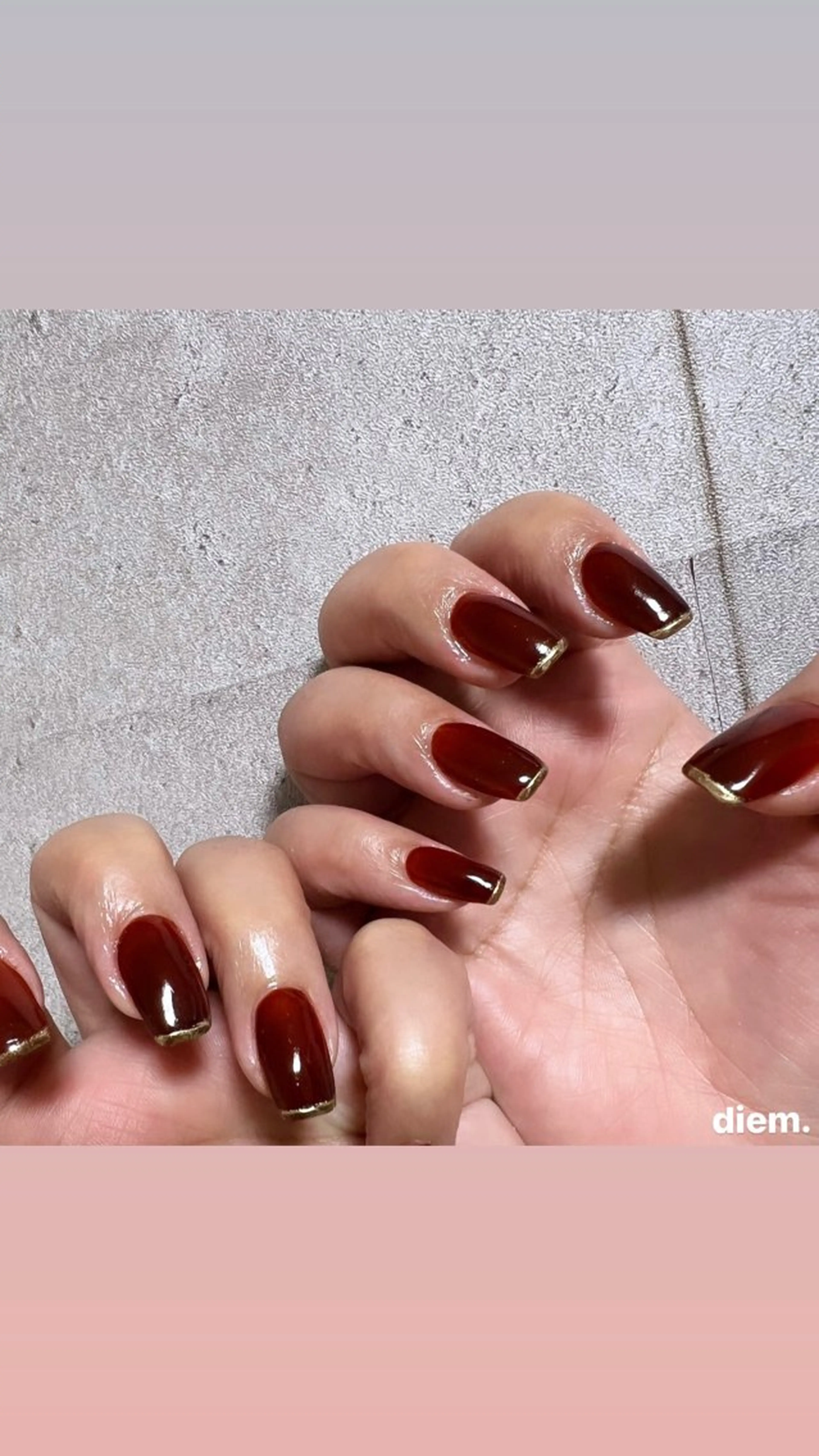ネイル ゴールド ワンカラーネイル diem. ✴︎chikaのネイルデザイン