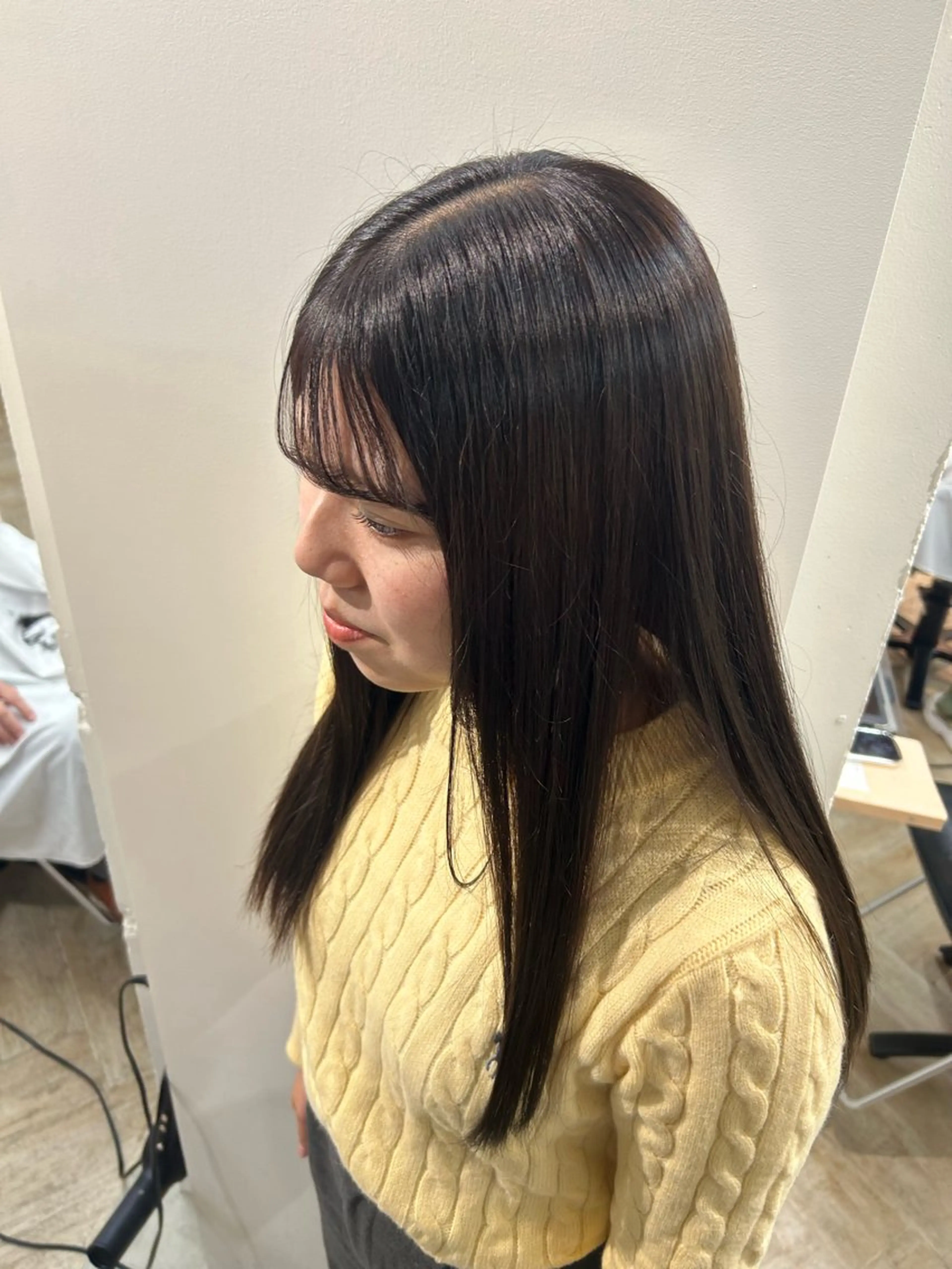 カラー ヘアカラー トリートメント ベージュ/ダブルカラ ー/新潟駅/青柳萌果のヘアスタイル