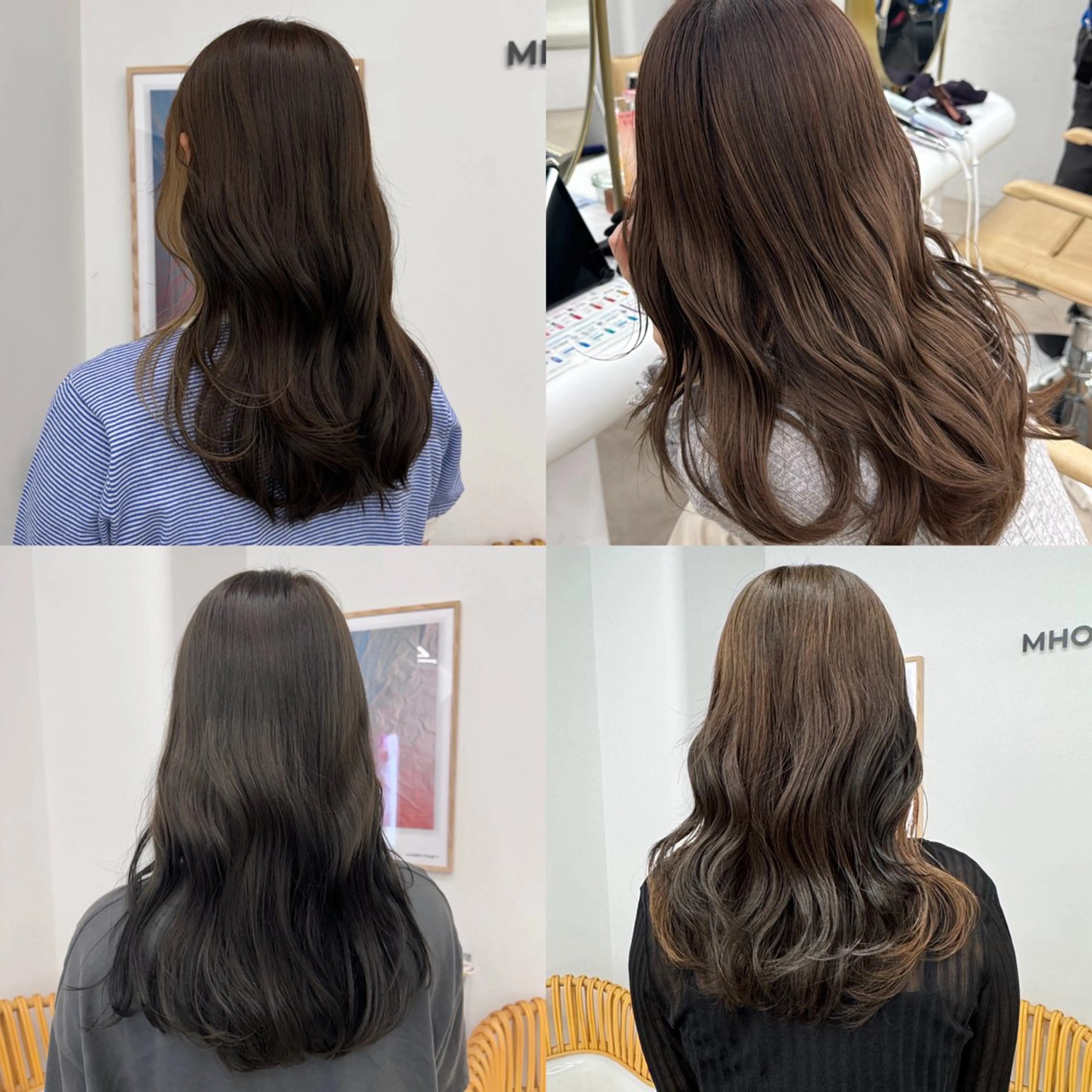 ロング ヘアカラー 透明感カラー🫧⌇ 青🫐🩵のヘアスタイル
