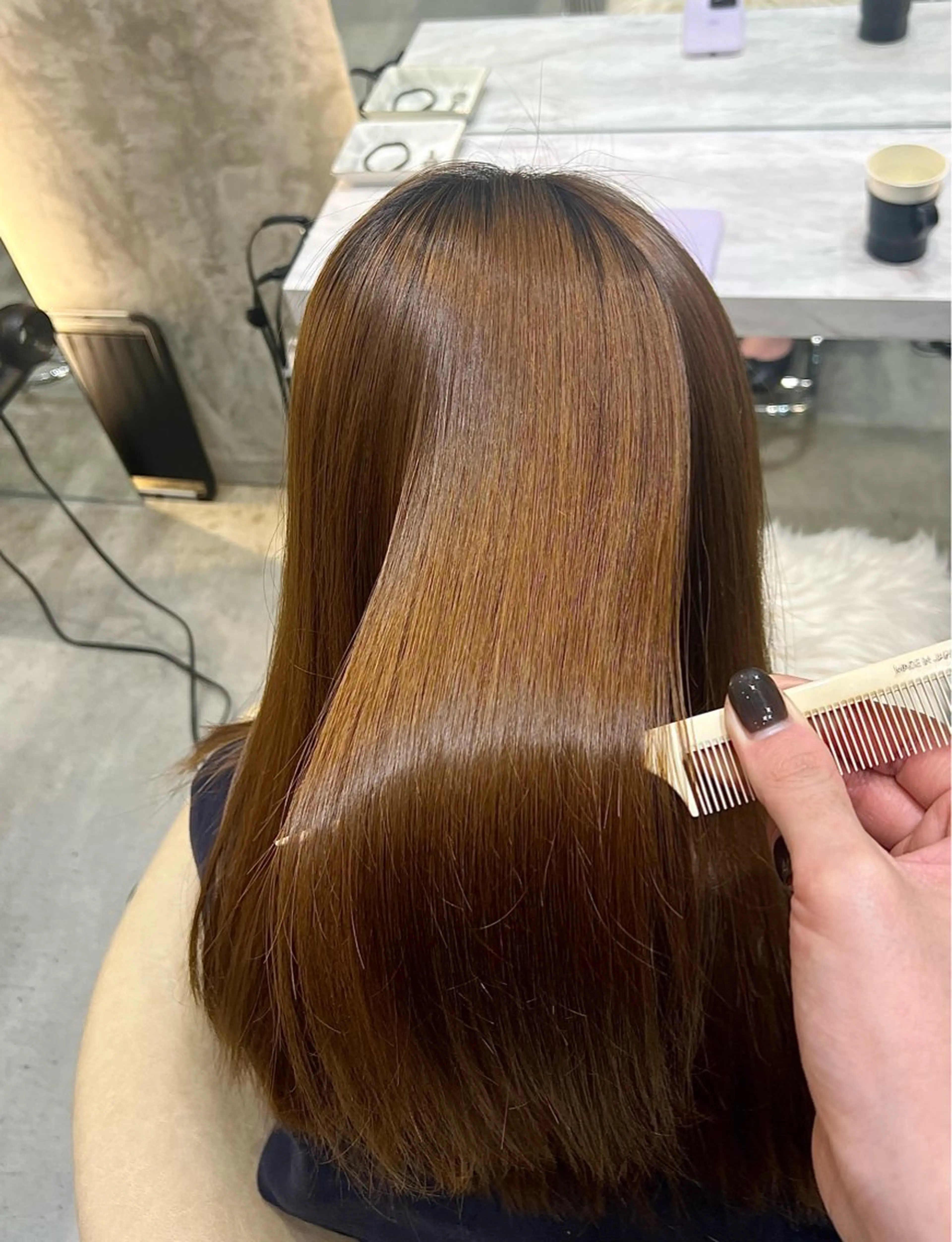 ミディアム 縮毛矯正 宮嶋 蓮のヘアスタイル