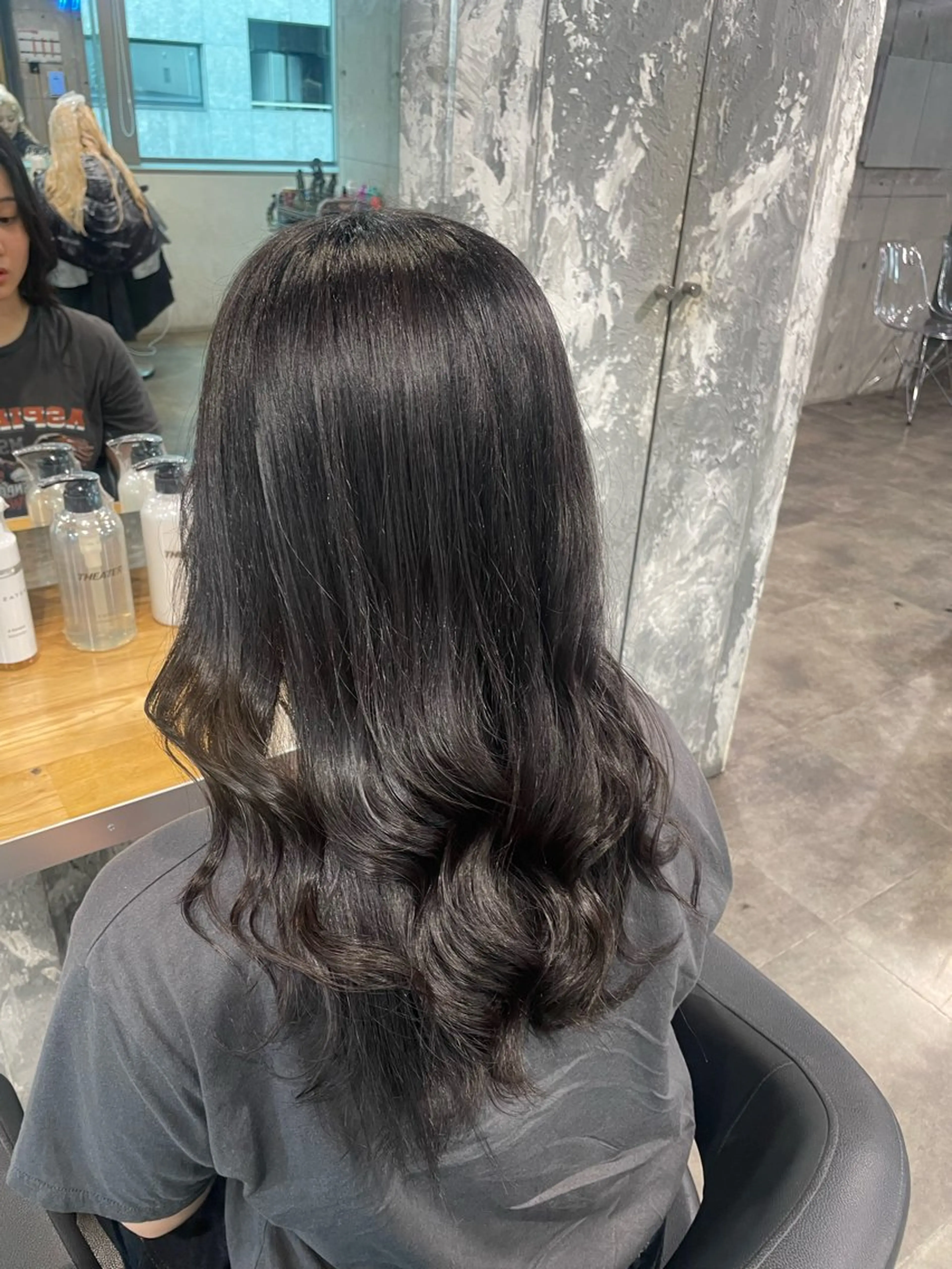 セミロング カット ヘアカラー トリートメント ヘアセット 🤍ベージュ/透明感 韓国ヘア/まりん🤍のヘアスタイル