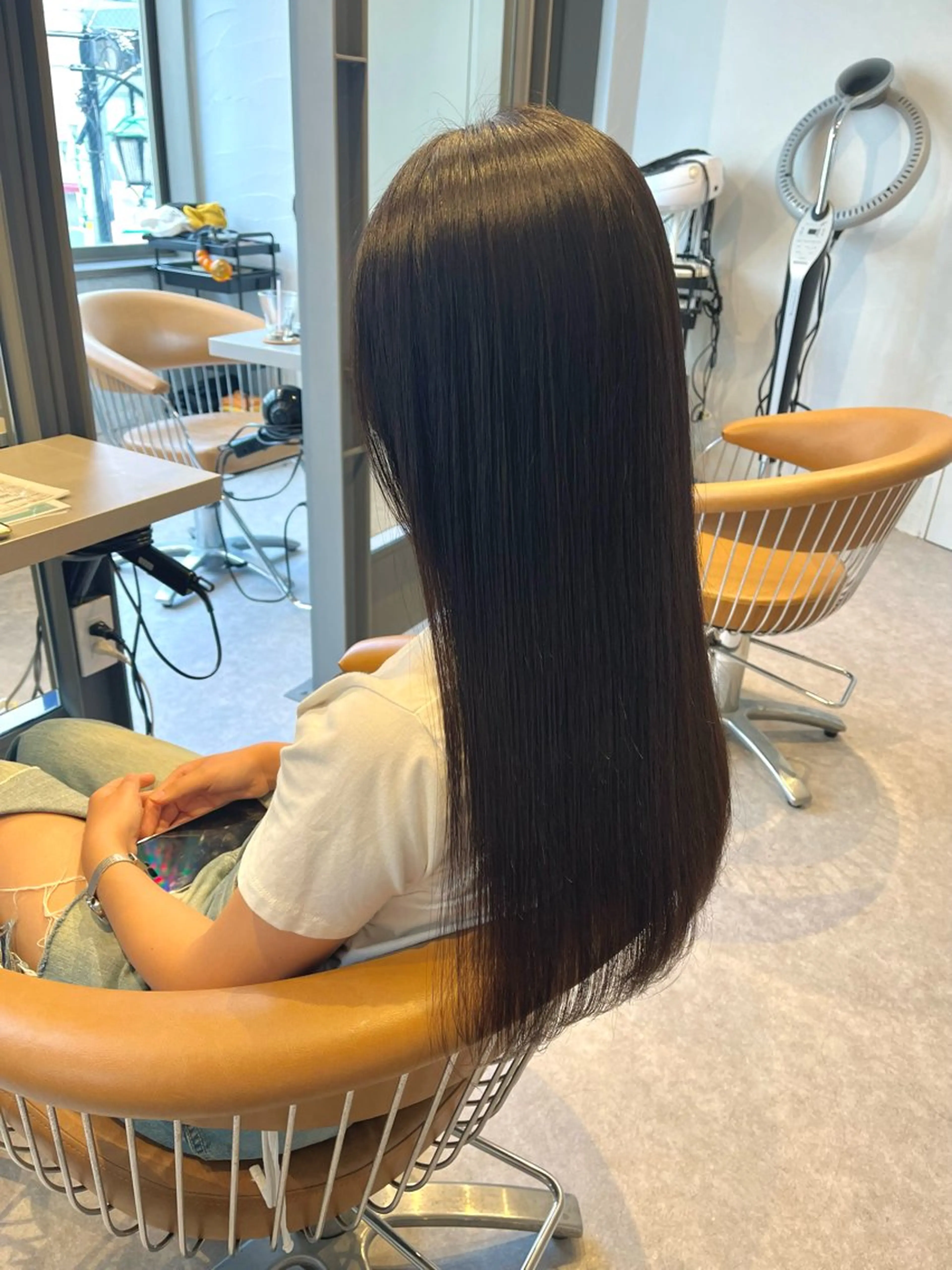 ロング パーマ カット 縮毛矯正 うしだ かおるのヘアスタイル