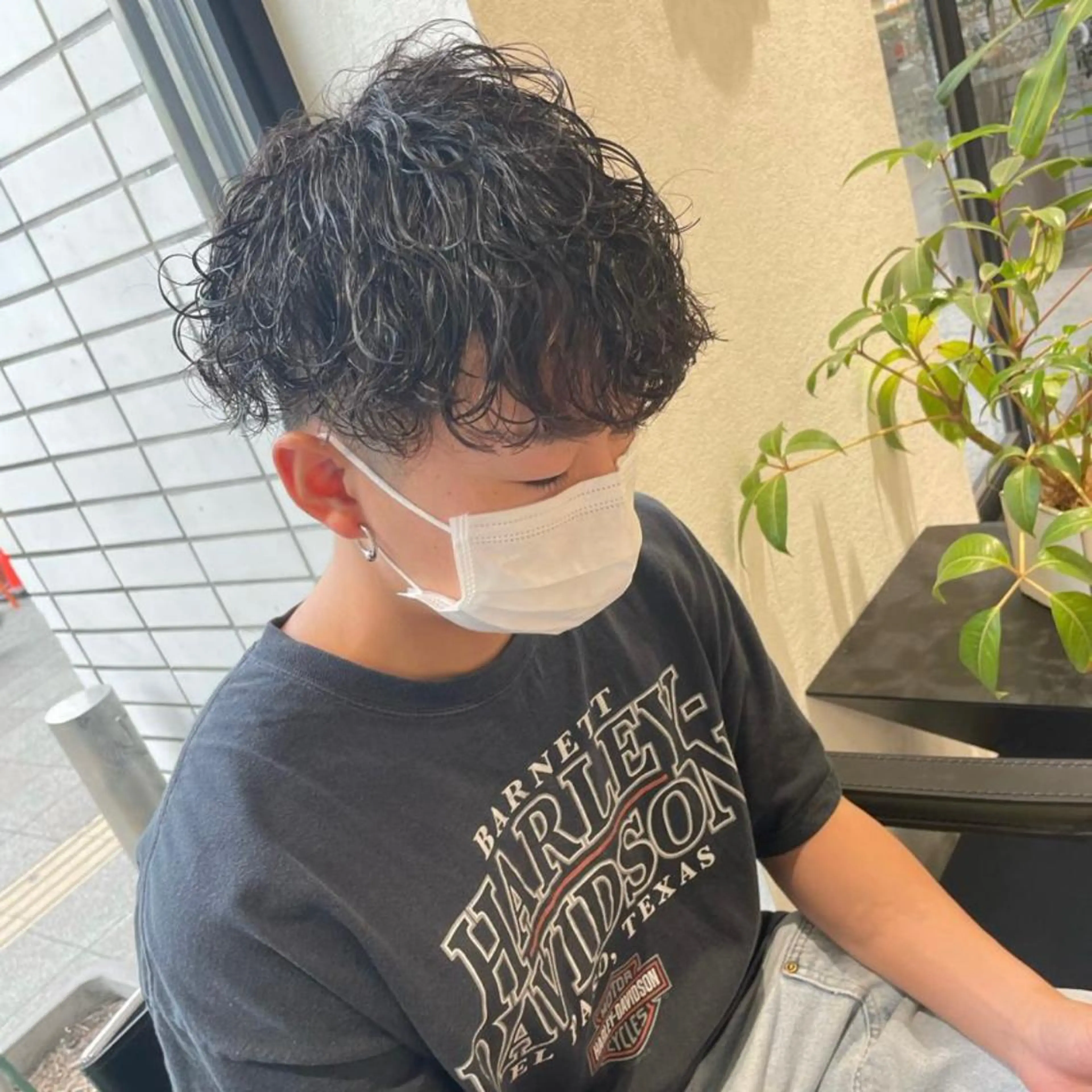 ショート パーマ メンズ カット メンズ特化店長✨ 9/13空◎岡本一真のヘアスタイル