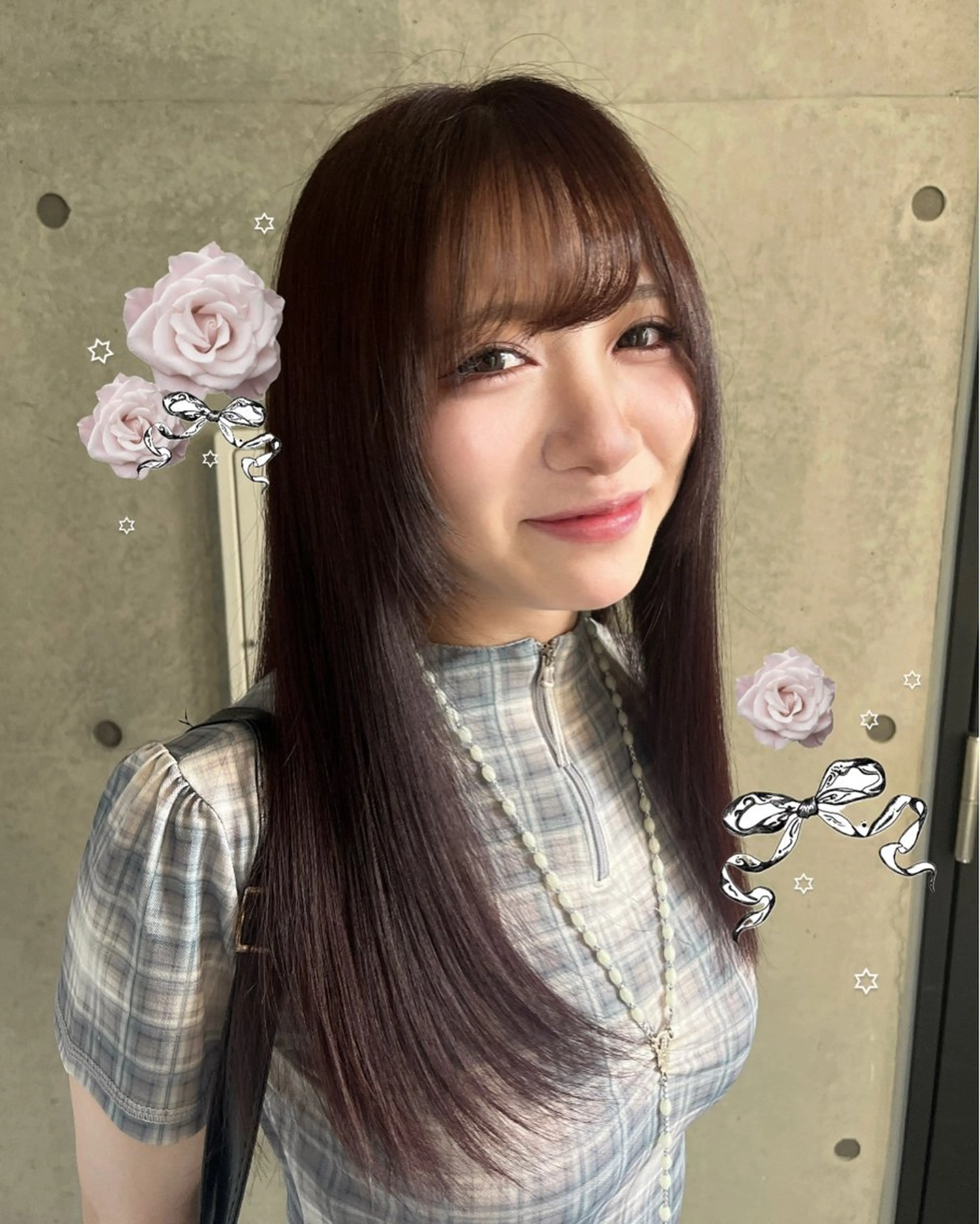 セミロング カラー 髪質改善 ヘアカラー トリートメント 広香/ハイトーン/ デザインカラー/ボブのヘアスタイル