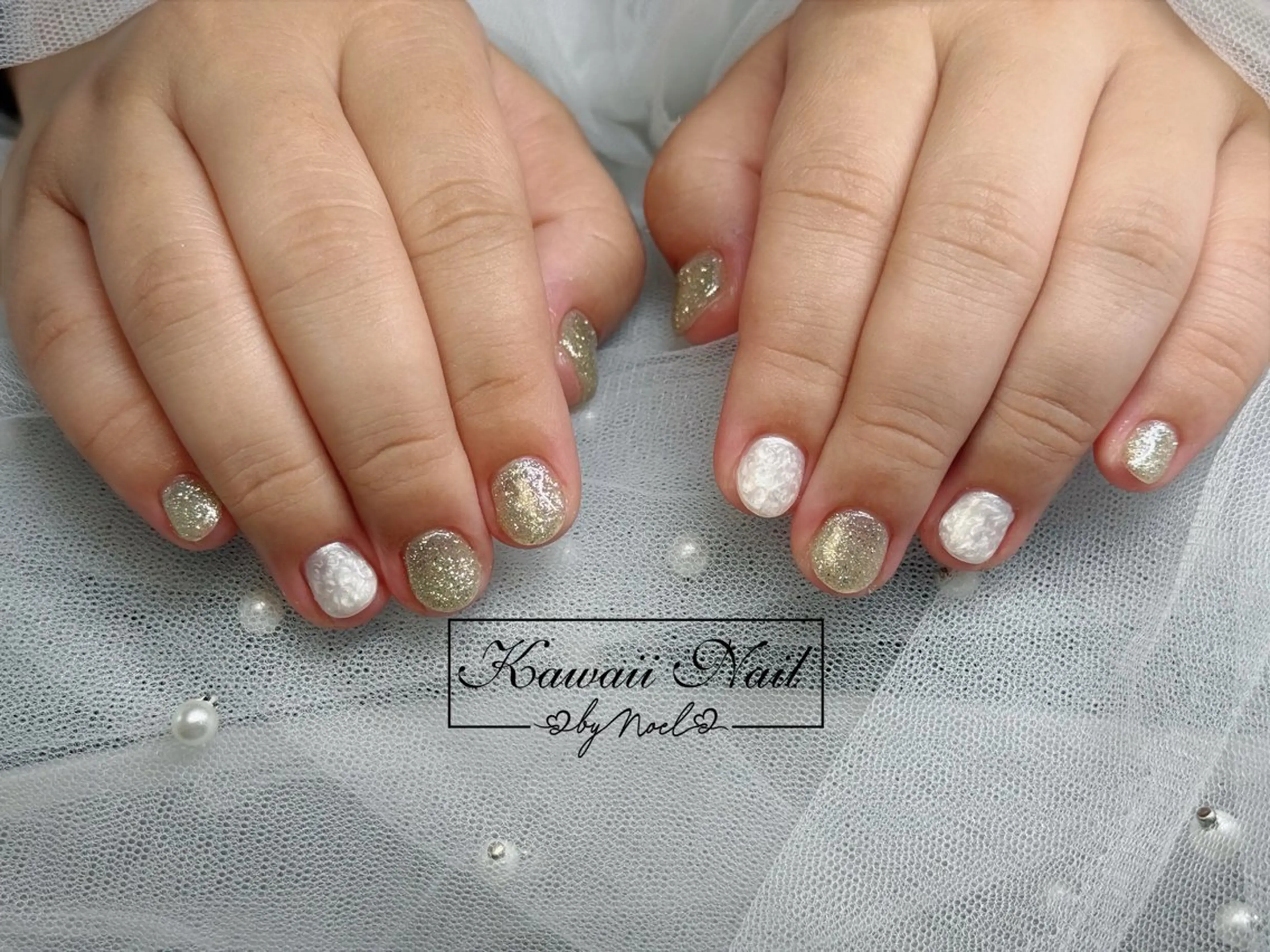 ネイル アートネイル フットネイル フレンチネイル ジェルネイル 韓国ネイル ハンドネイル フットネイル ハンドケア Kawaii Nail Salon所属・Kawaii-jp Tomisatoのネイルデザイン